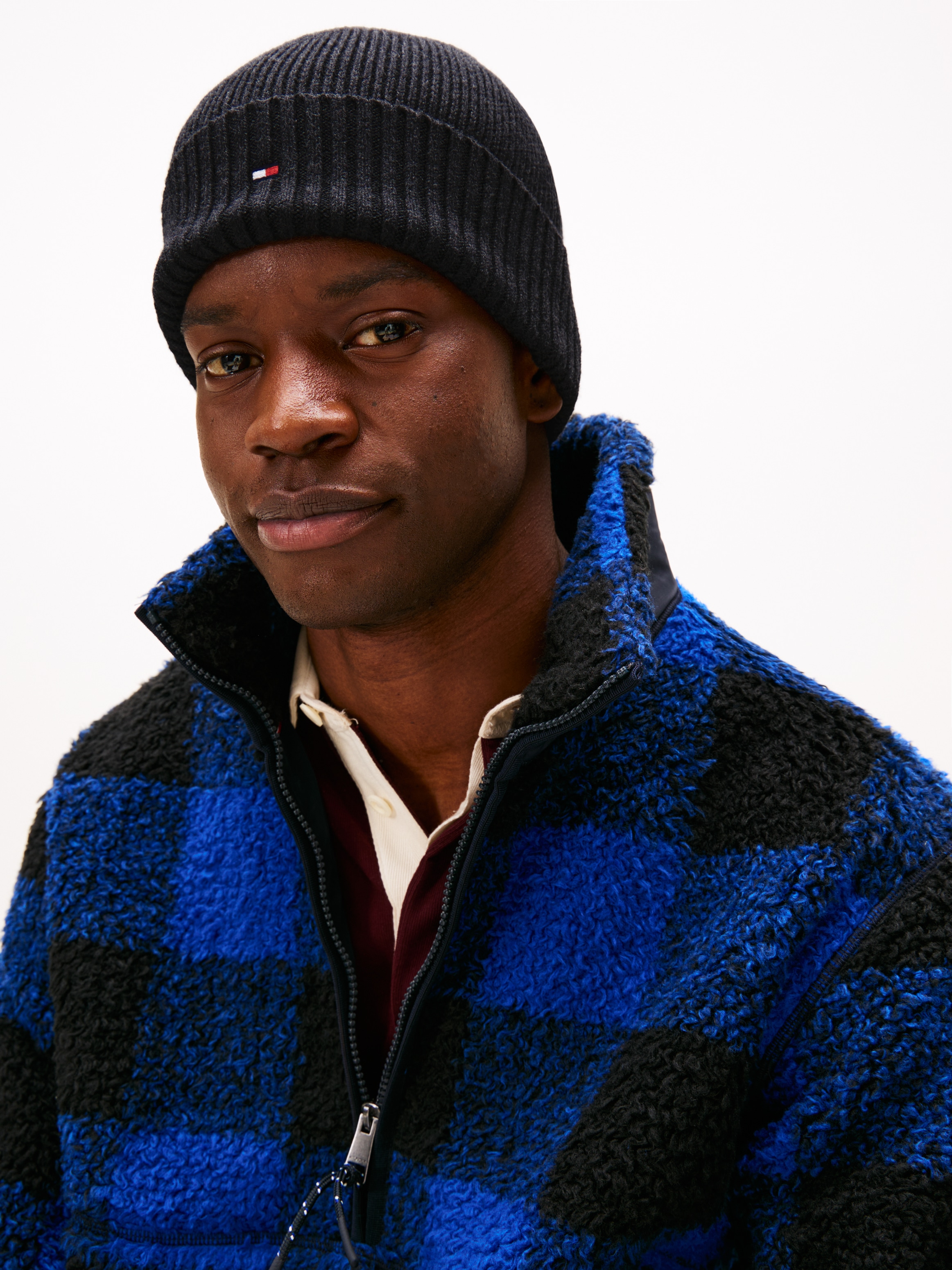 Tommy Hilfiger Strickmütze »TH FLAG PIMA COTTON BEANIE«, mit Logostickerei