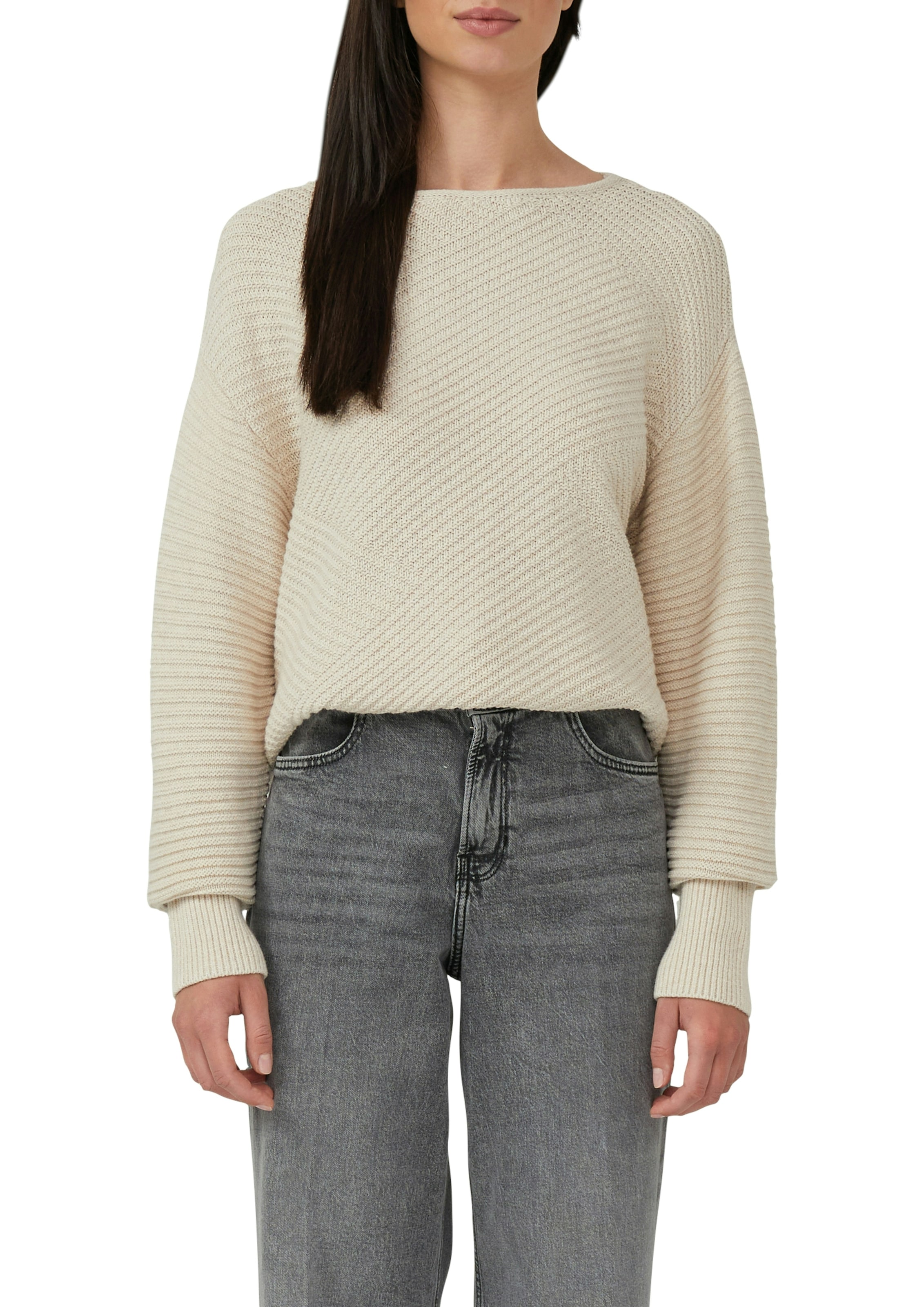 s.Oliver Strickpullover mit Strick-Muster und Rundhals