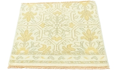 Wollteppich »Designer Teppich handgeknüpft beige«, quadratisch