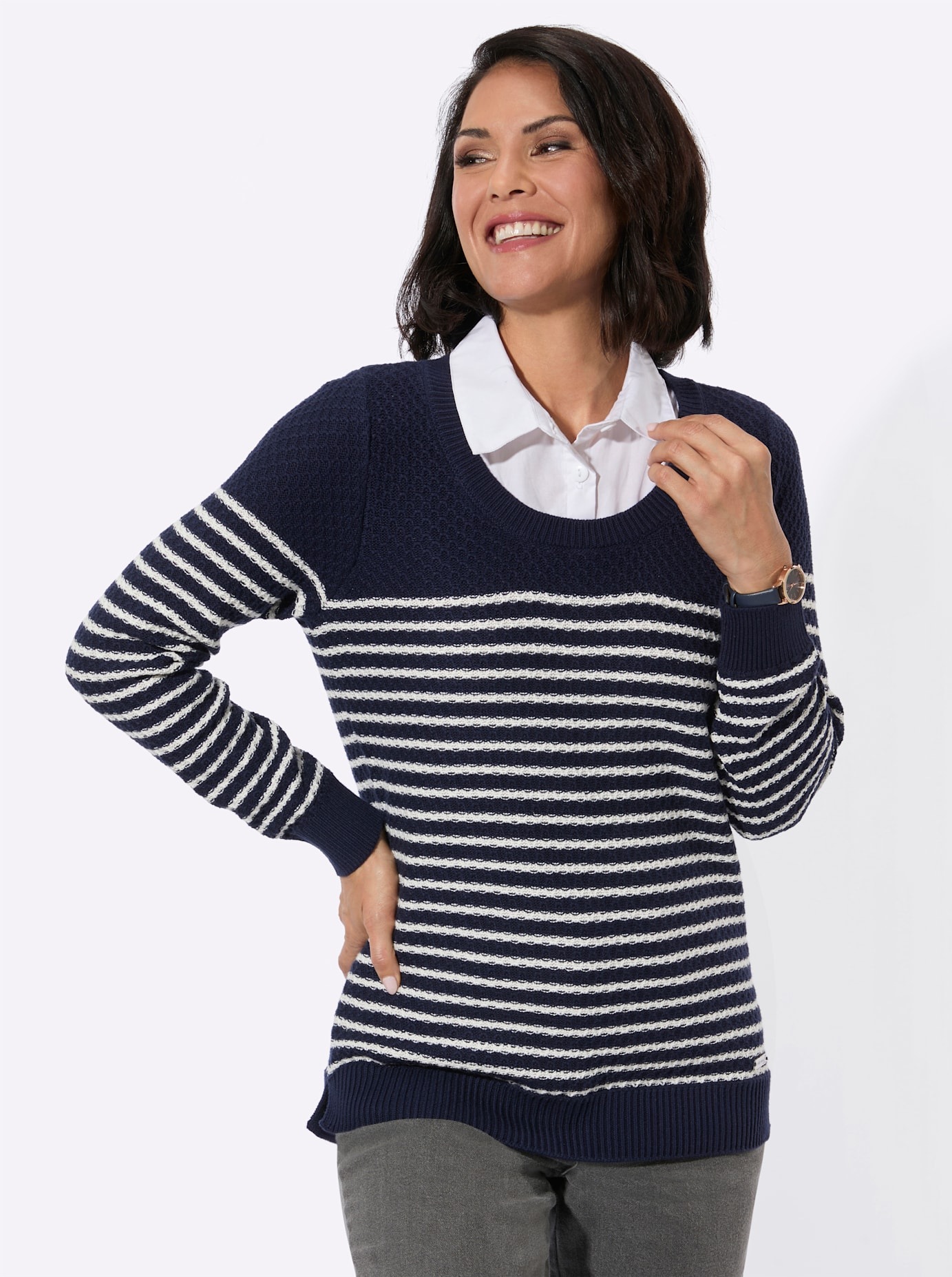 Casual Looks 2-in-1-Pullover "2-in-1-Pullover"
