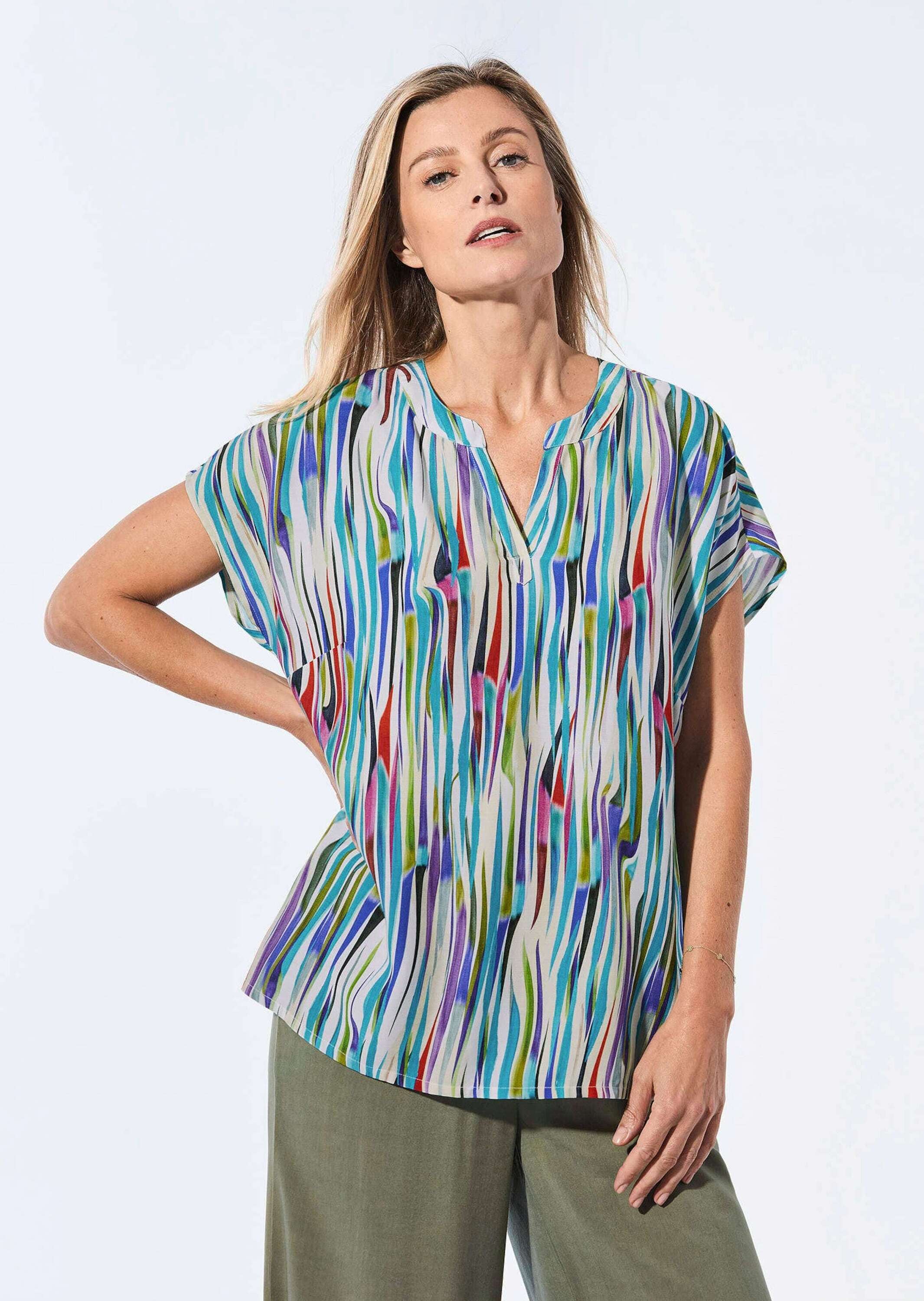 GOLDNER Schlupfbluse »Bluse Bluse mit Tunika Ausschnitt«