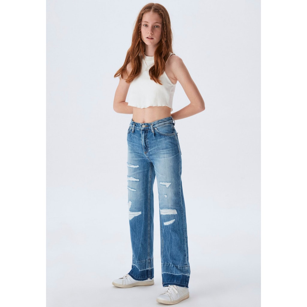 LTB Weite Jeans »FELICIA«, mit Destroyed-Effekten, for GIRLS