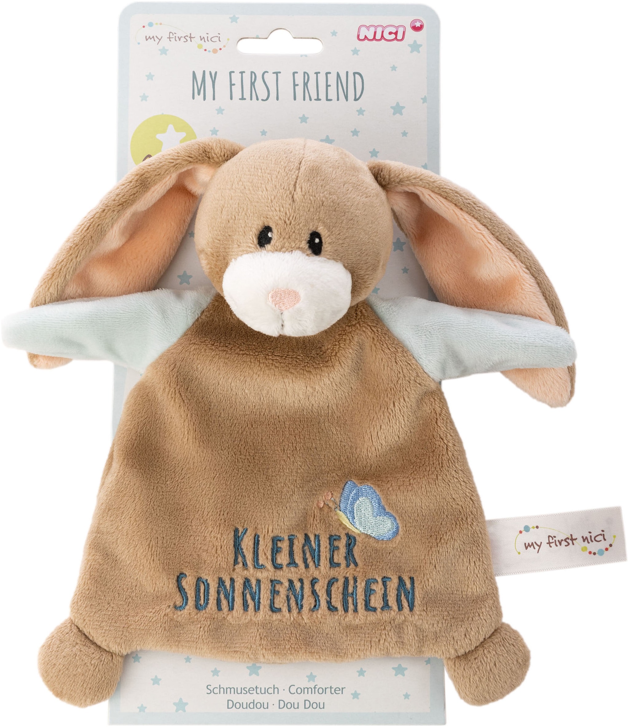Nici Schmusetuch »My First NICI, Hase Lopino, Kleiner Sonnenschein« mit niedlicher Stickerei „Kleiner Sonnenschein“