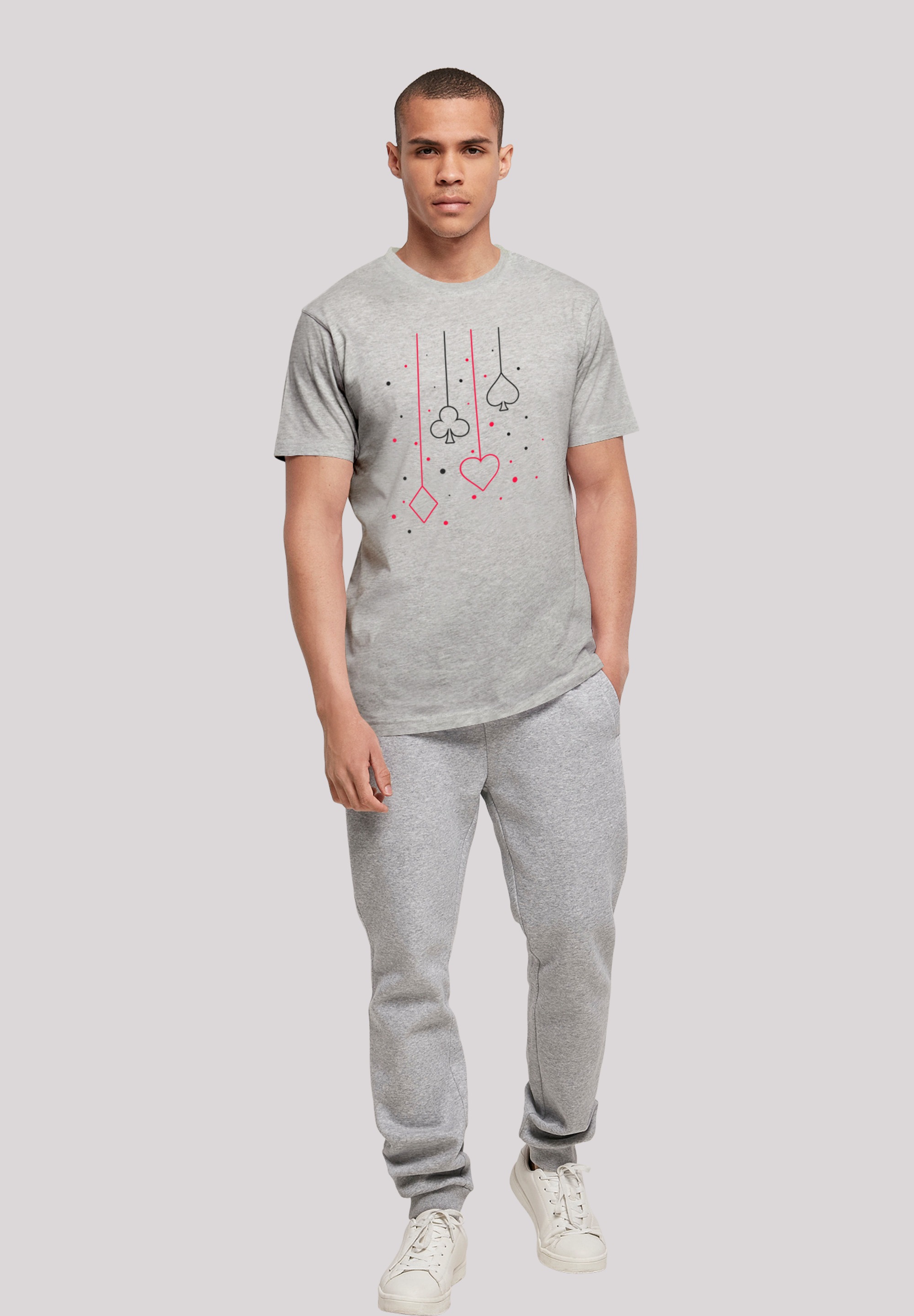 F4NT4STIC T-Shirt »Herz Karo Kreuz Pik«, Print