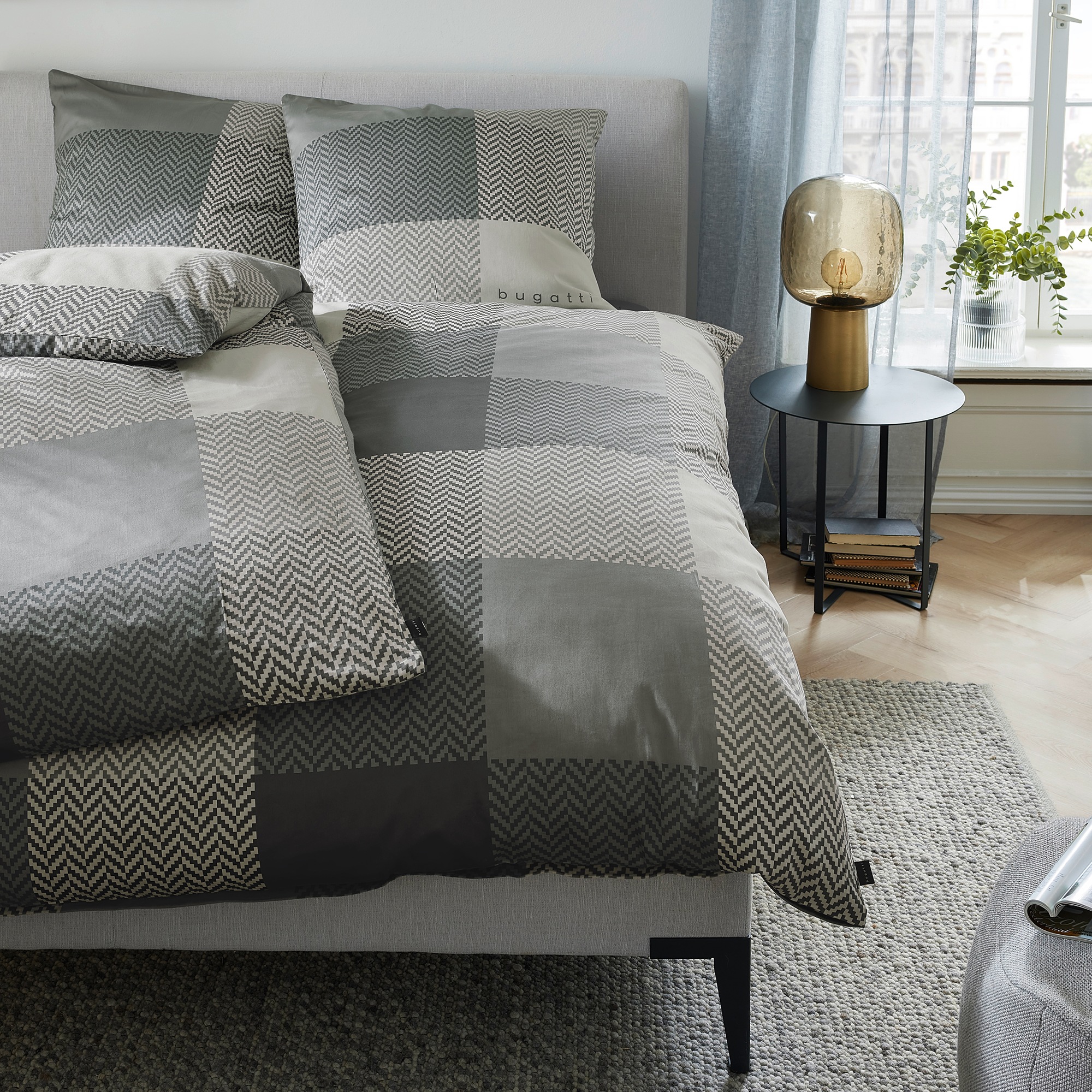 bugatti Bettwäsche "bugatti Satin-Flanell Kombi-Bettwäsche" 2 tlg. in hochw günstig online kaufen
