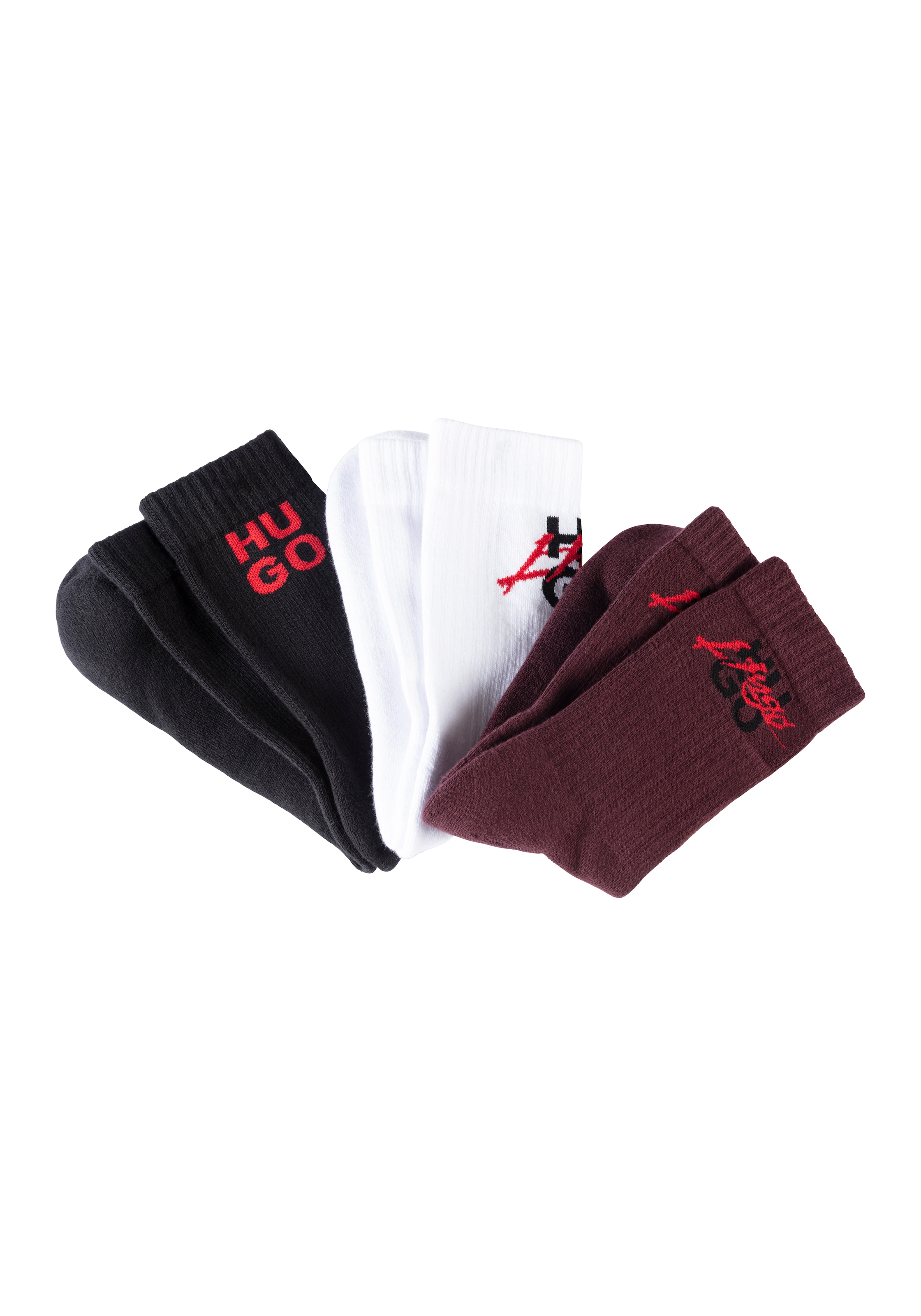 HUGO Underwear Freizeitsocken "3P QS THRILLER CC", (Packung, 3 Paar, 3er-Pa günstig online kaufen