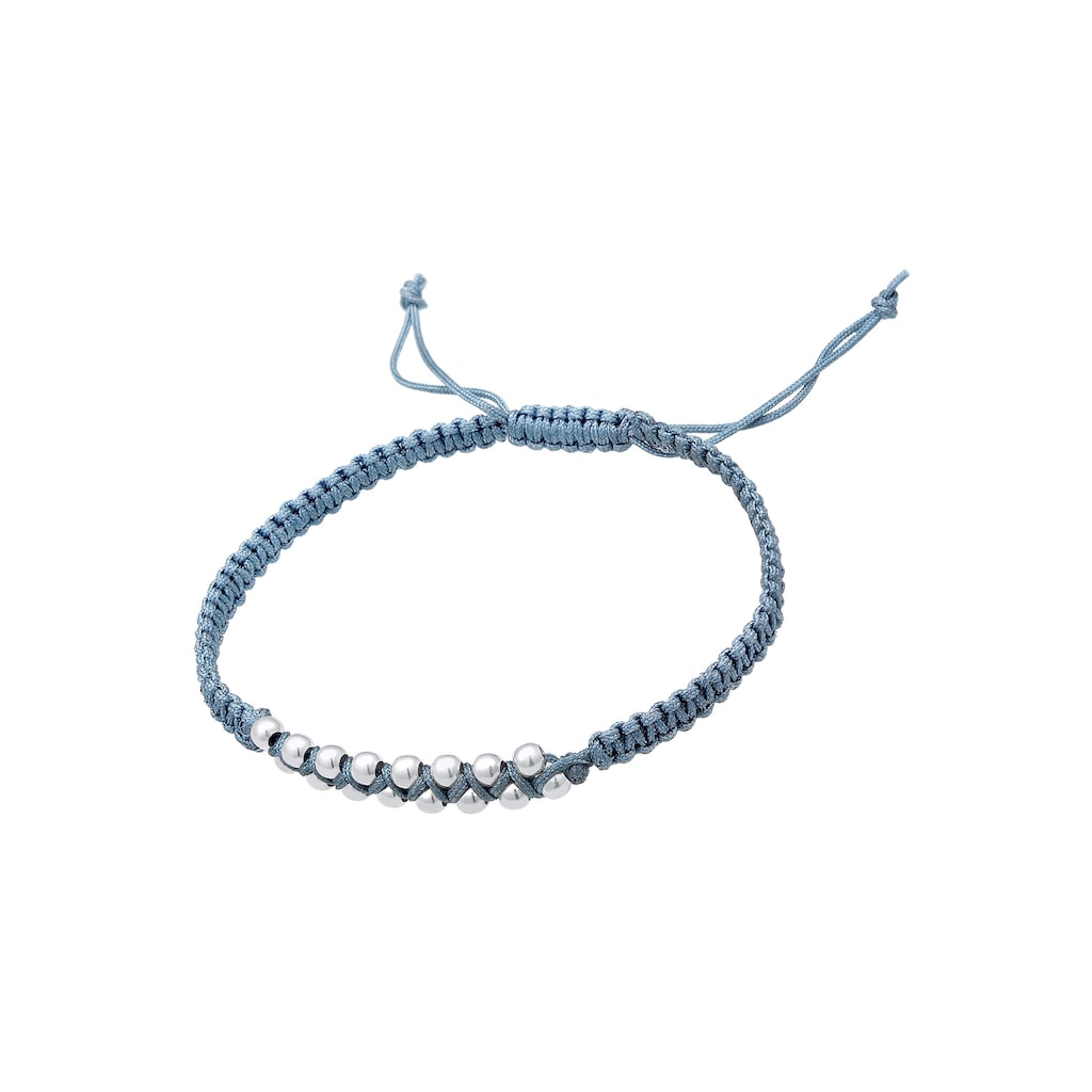 Elli Armband »Kugeln Bead Nylon Knoten Verstellbar 925 Silber«