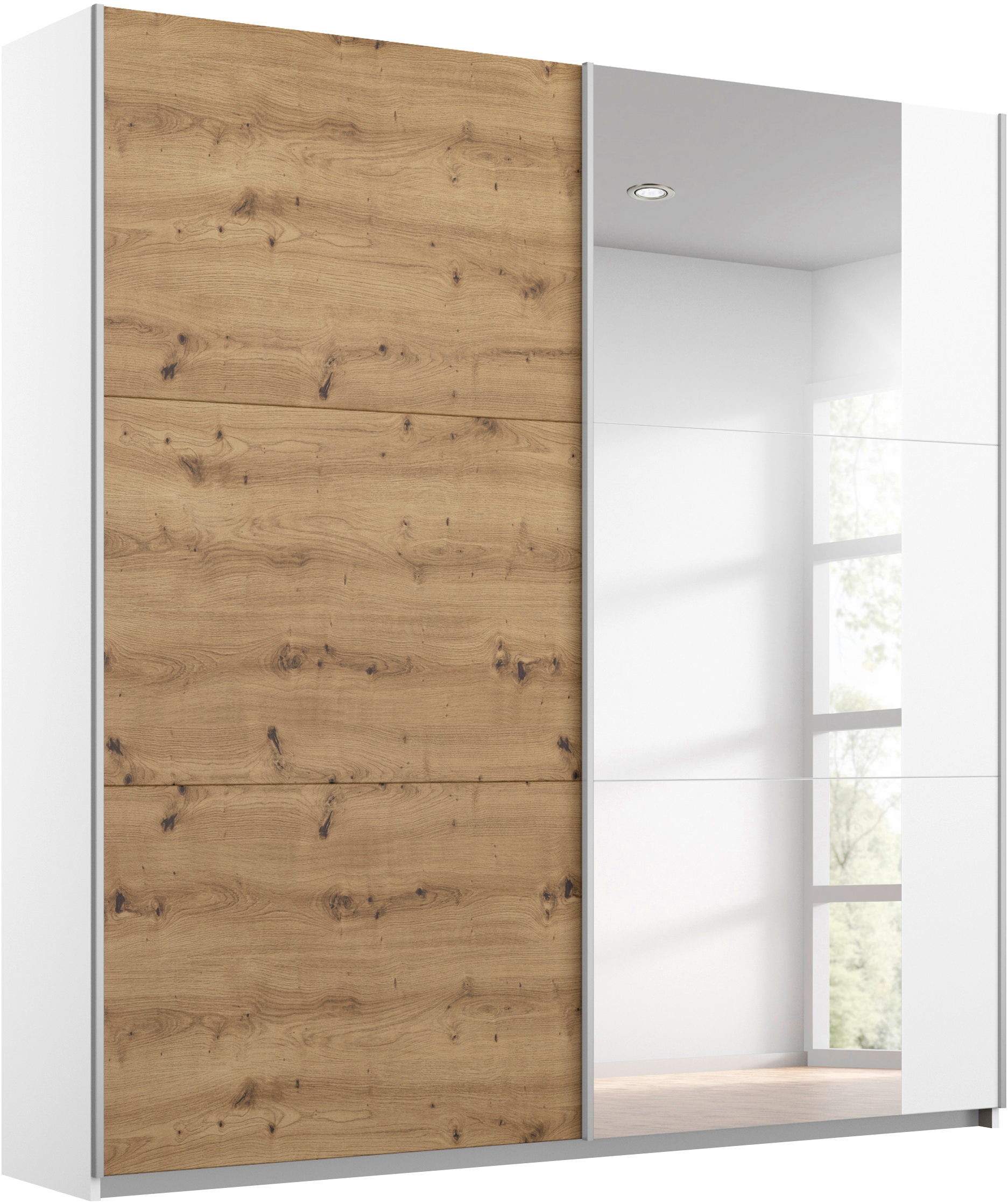 rauch Schwebetürenschrank "Kleiderschrank Schrank Garderobe AURELIO" 3 Ausstattungen BASIC/CLASSIC/PREMIUM (inkl. SOFT-CLOSE-FUNKTION), zeitloses Design, viele Farben, Breiten 175/218/261 cm MADE IN GERMANY