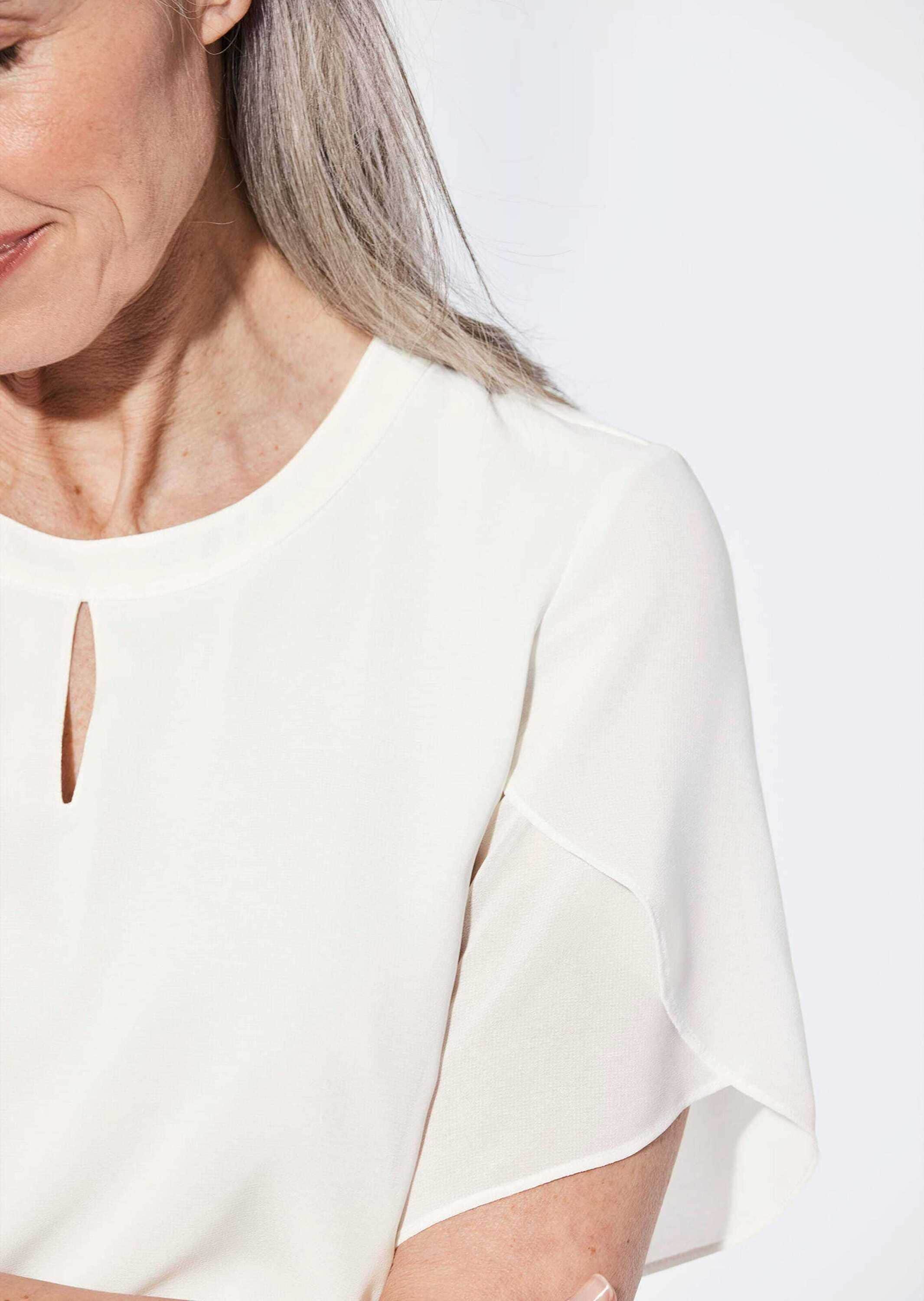 GOLDNER Kurzarmbluse »Bluse Bluse mit aufregender Ärmellösung«