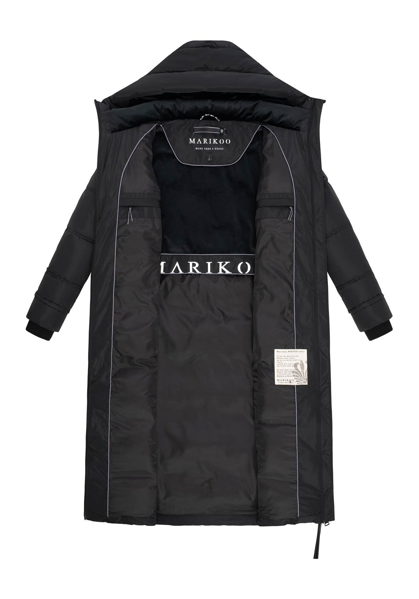 Marikoo Winterjacke »Honiaa«, Seitliche Reißverschlüsse am unteren Saum