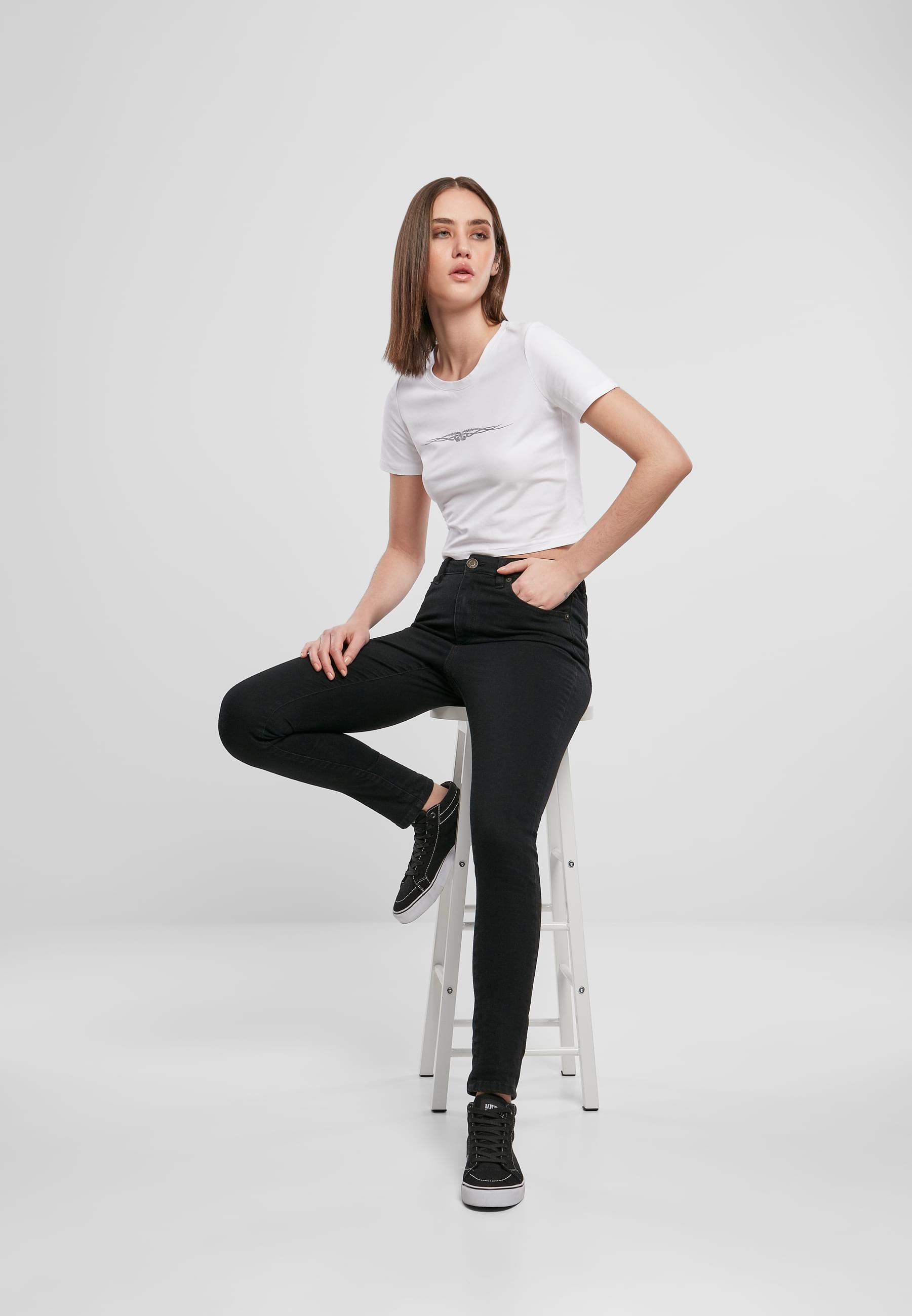 MisterTee T-Shirt »MisterTee Damen Ladies Tribal Cropped Tee«, (1 tlg.)