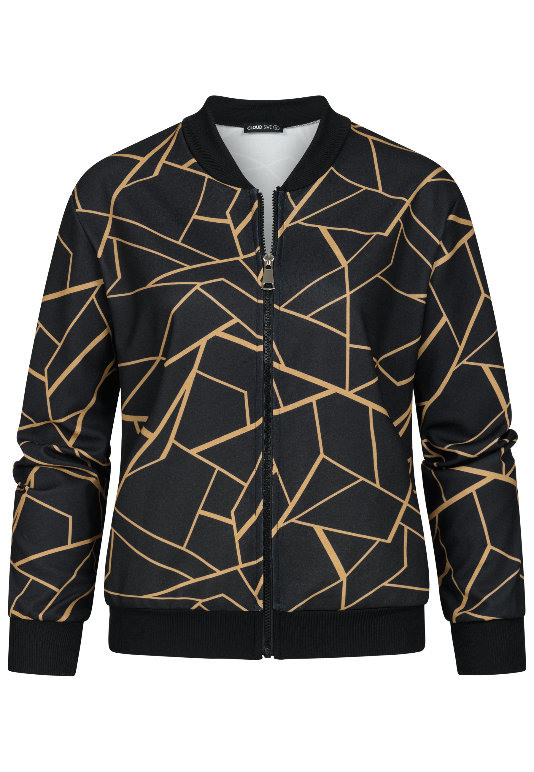 CLOUD 5IVE "CLOUD 5IVE Blouson Bomber-Jacket with zick zack print" 1 Stk. tlg. ohne Kapuze