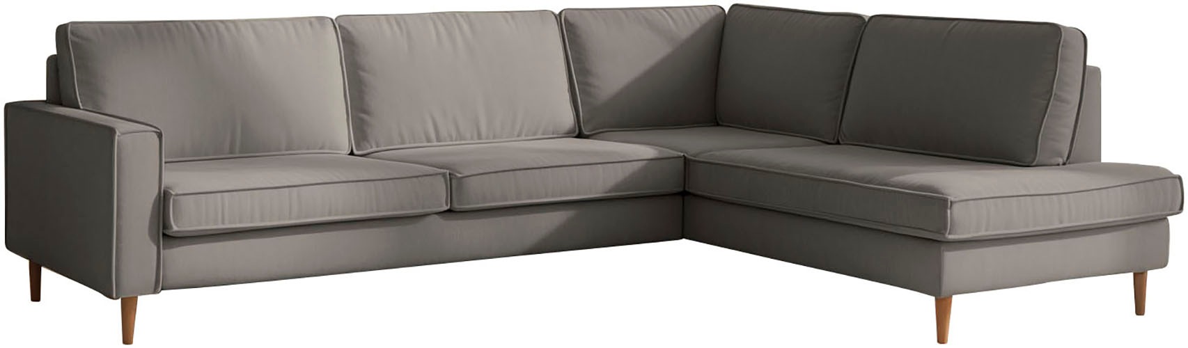 Home affaire Ecksofa »Pinto Skandi, 290 cm, Chenille, Struktur, Ottomane links / rechts«