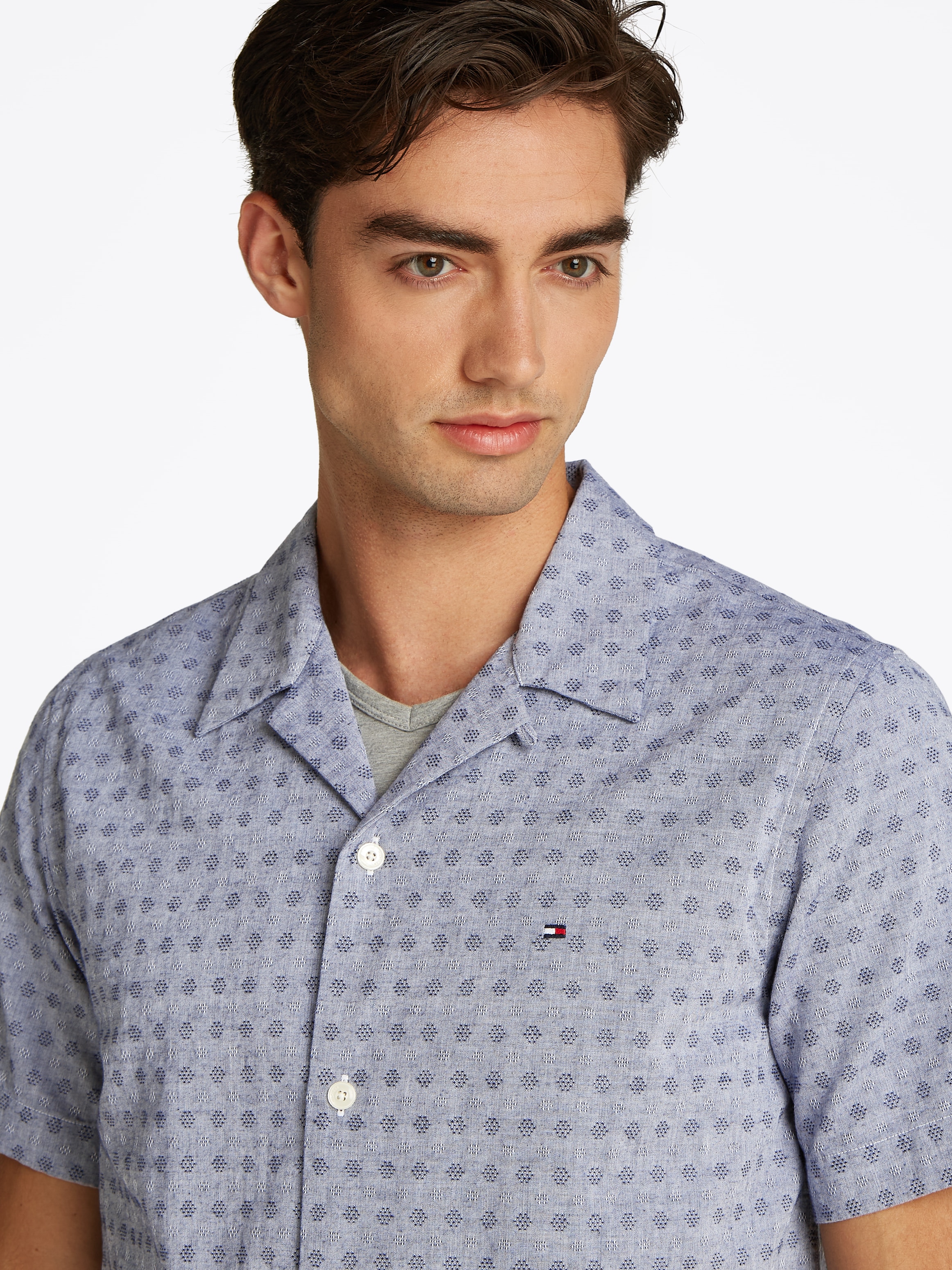 Tommy Hilfiger Kurzarmhemd »COTTON LINEN DOBBY SS RF SHIRT«