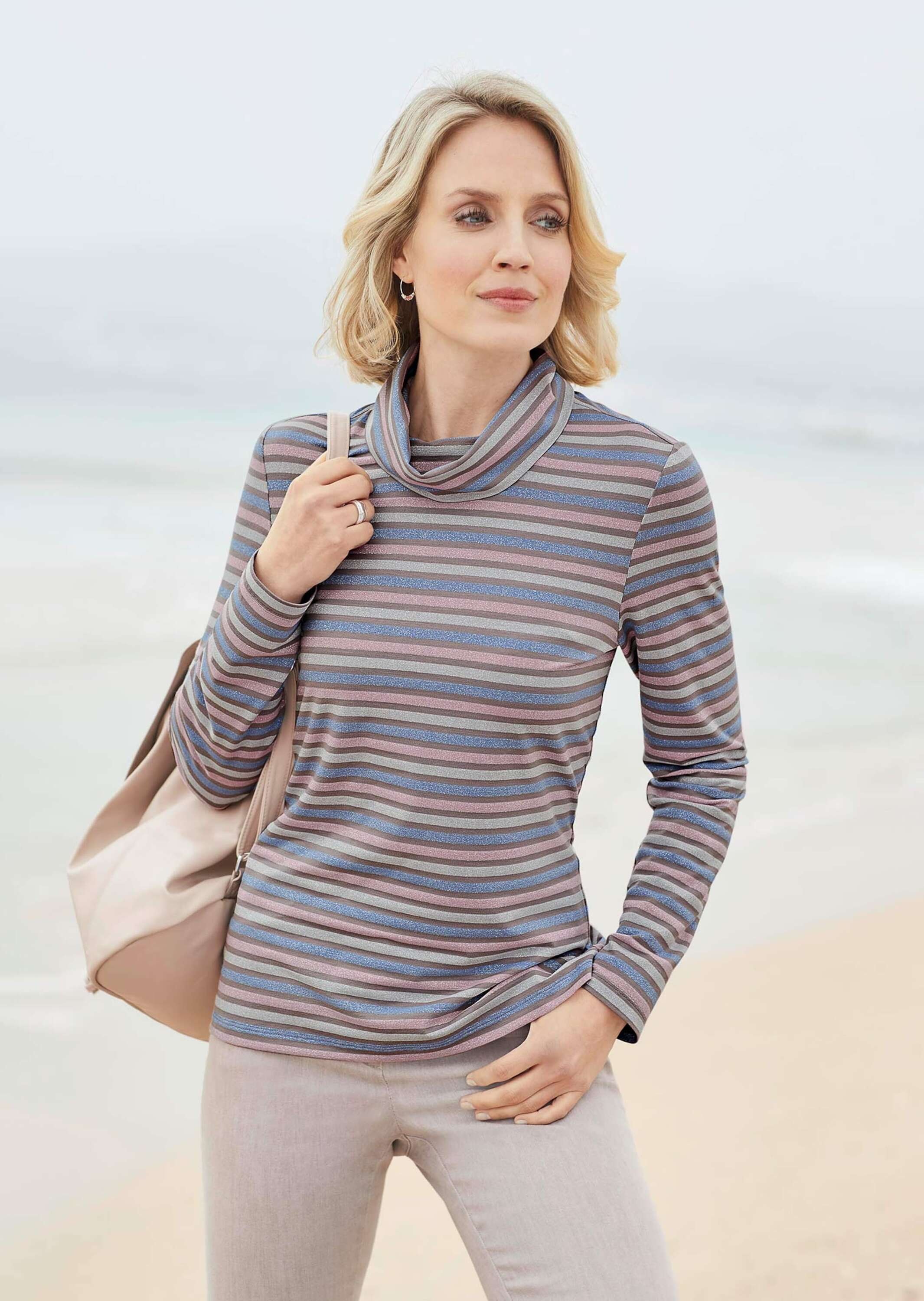 GOLDNER Rollkragenpullover »Hautsympathisches Ringelshirt mit Rollkragen«
