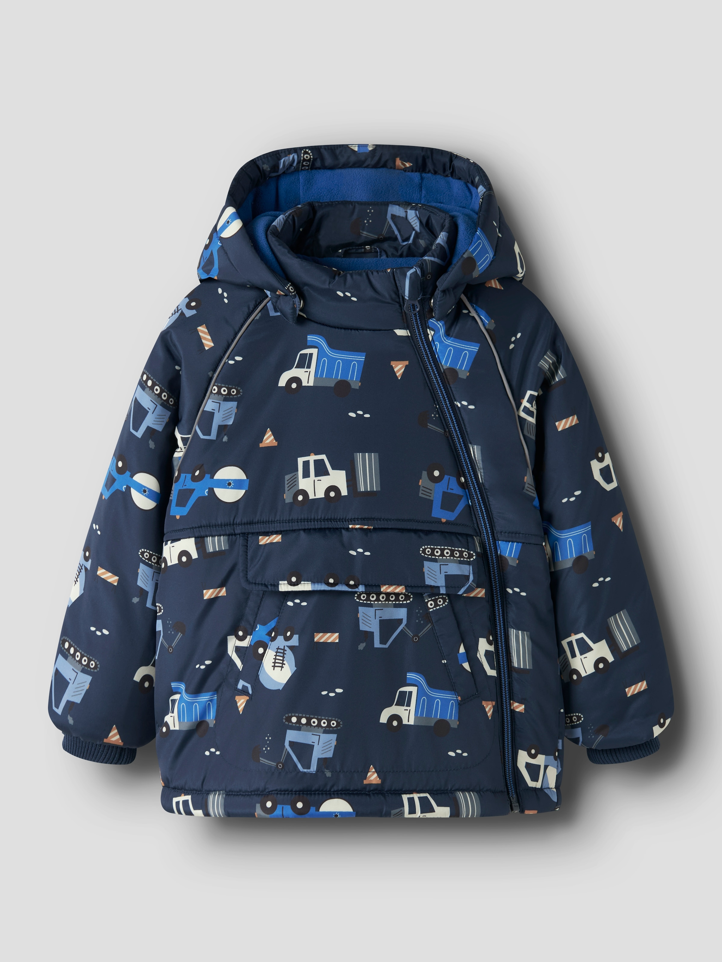 Name It Outdoorjacke "Nmmmicco Jacket AOP2" Mit Kapuze Kunstfaser, Regular Fit