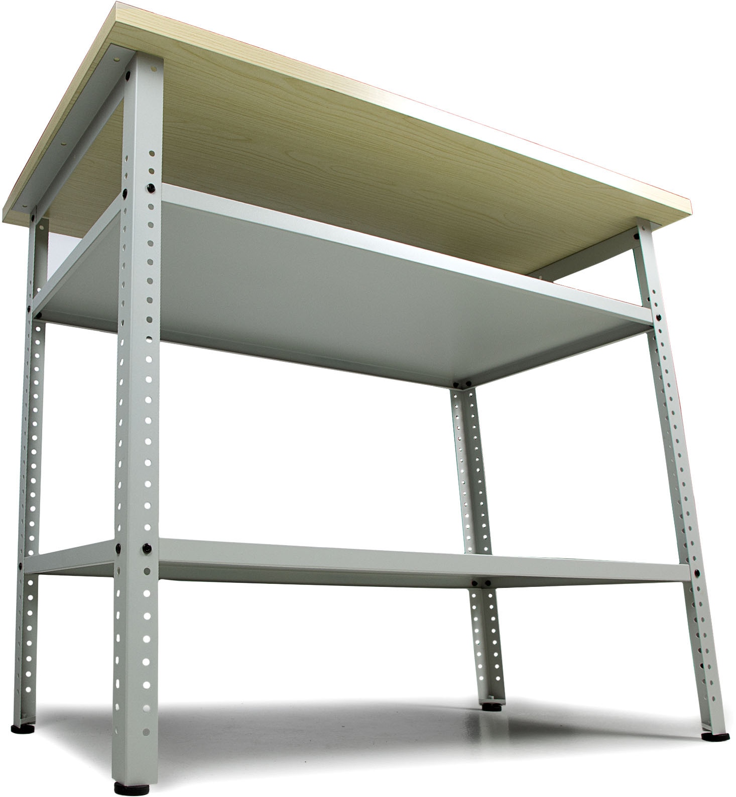 ONDIS24 Werkbank »Werkbank Nobbi Pro 120cm 95cm, Hellgrau« 1 tlg. tlg. große, variabel einsetzbare Ablagen, 95 cm Arbeitshöhe