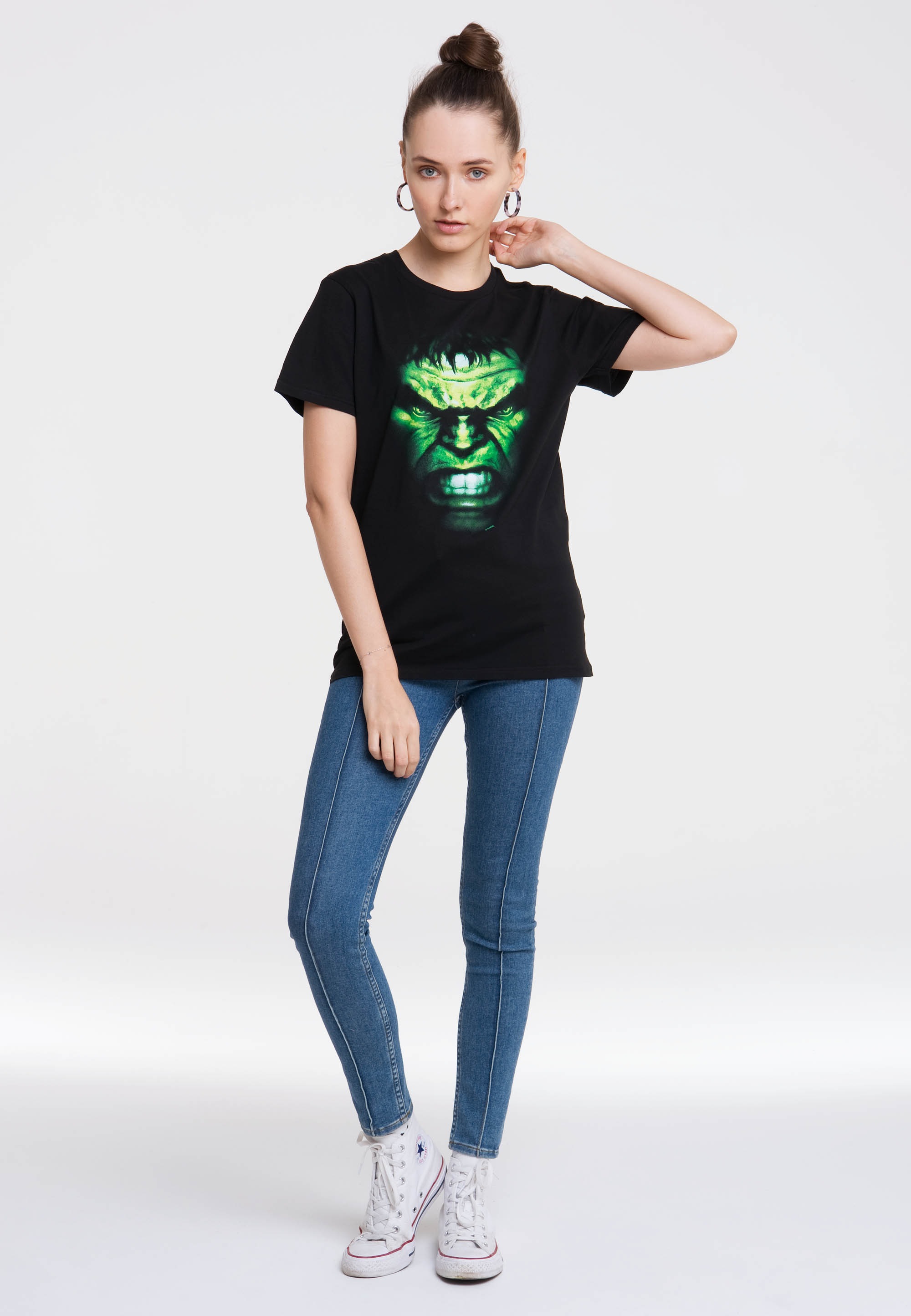 LOGOSHIRT T-Shirt »Marvel - Hulk Gesicht«, mit tollem Hulk-Print