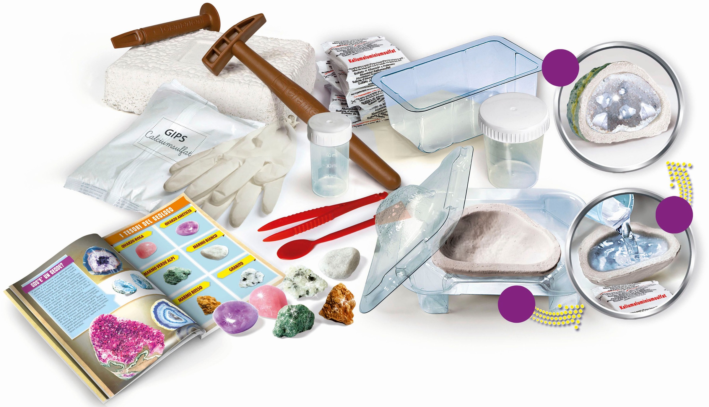 Clementoni® Experimentierkasten »Galileo, Mineralogie und Kristalle«, Made in Europe