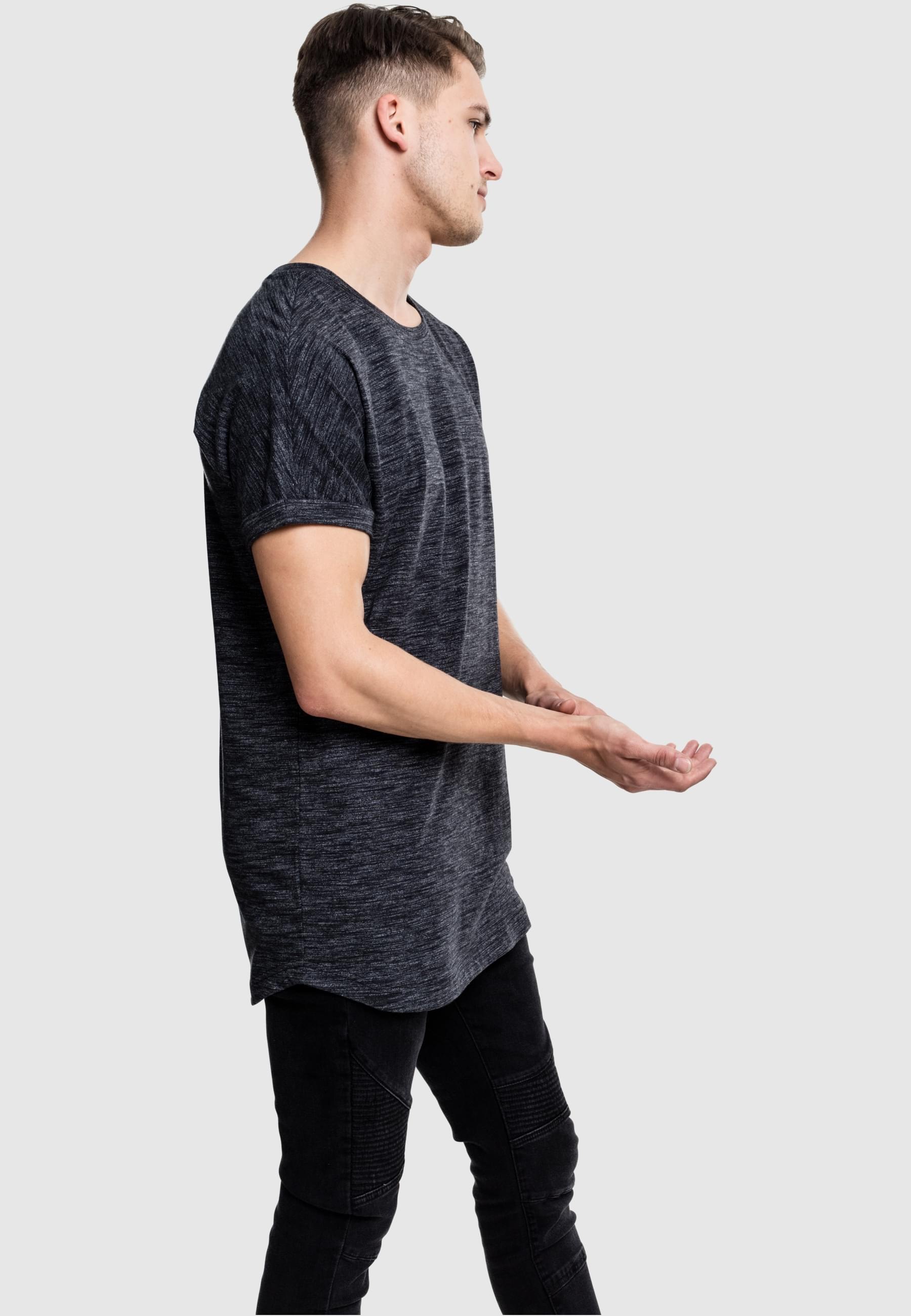 URBAN CLASSICS T-Shirt »Urban Classics Herren Long Space Dye Turn Up Tee«, (1 tlg.)