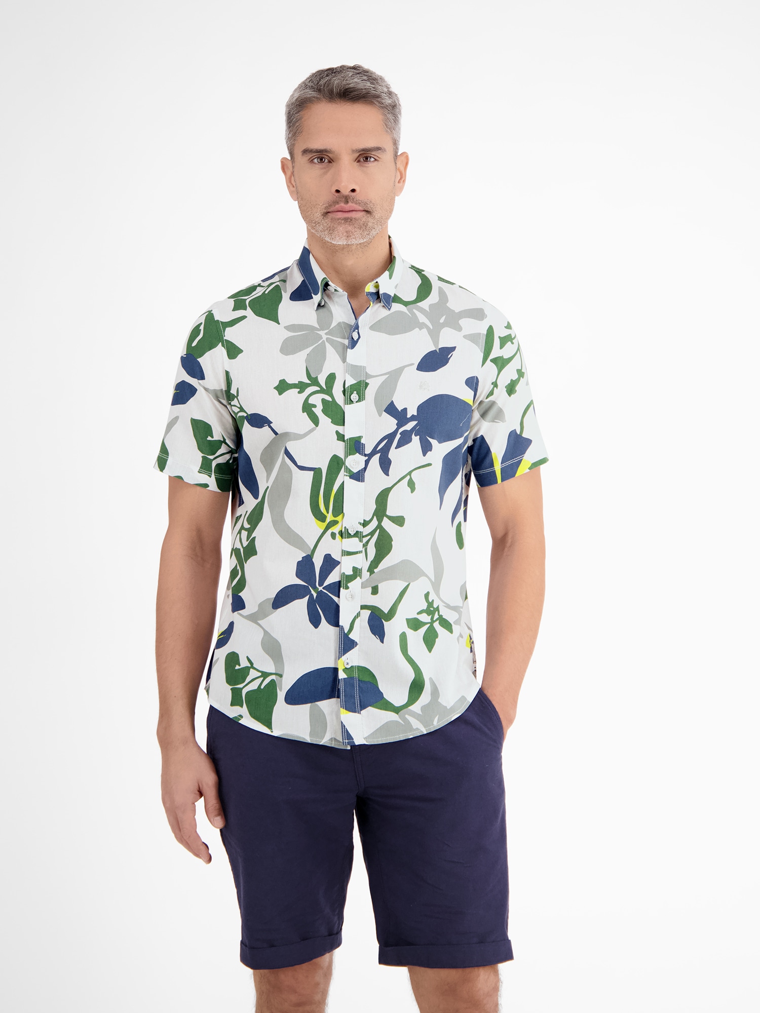LERROS Kurzarmhemd "Sommerhemd in Hawaiian-Style"