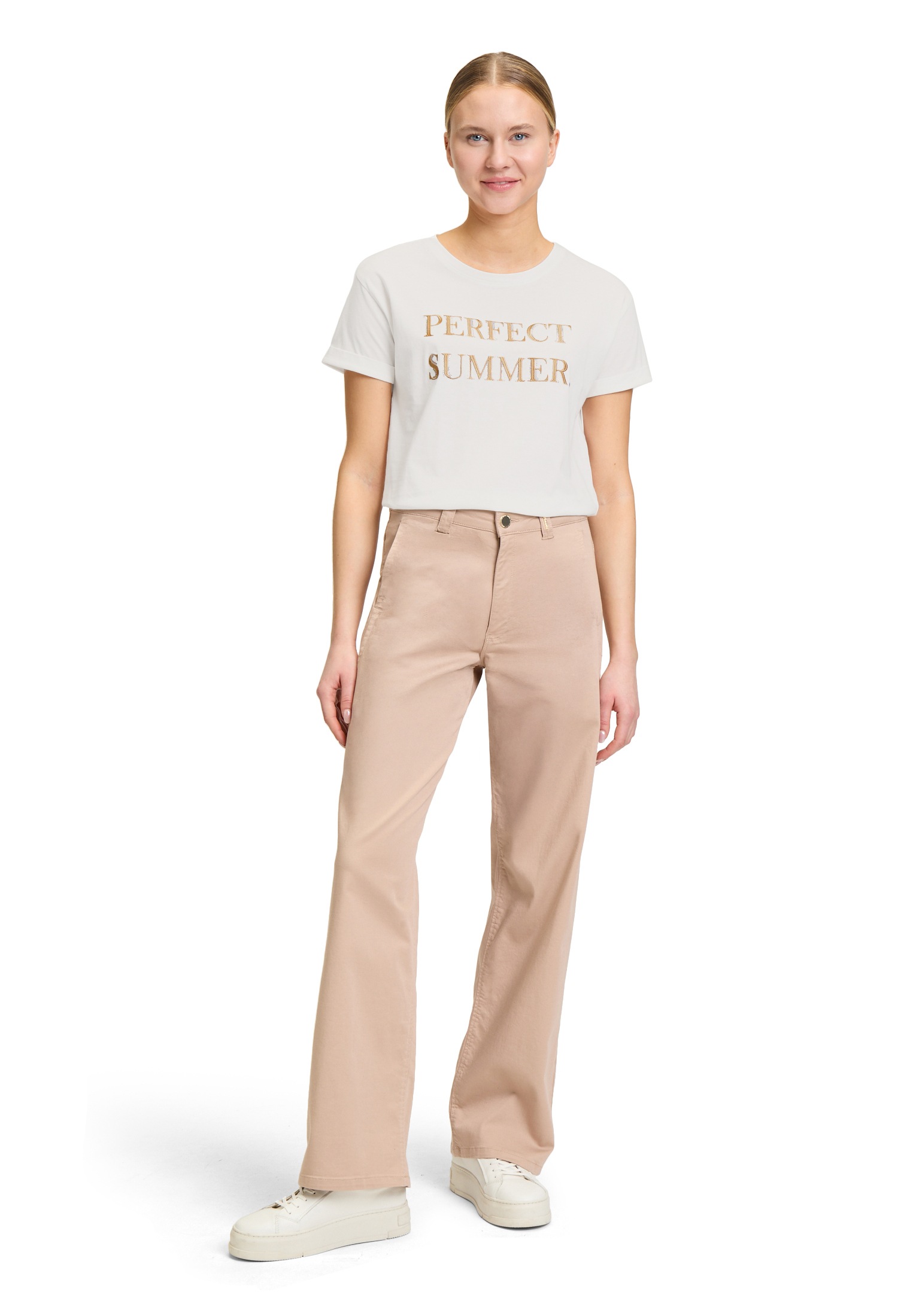 Betty&Co Kurzarmshirt »Betty & Co Casual-Shirt mit Strass«, (1 tlg.), Strass