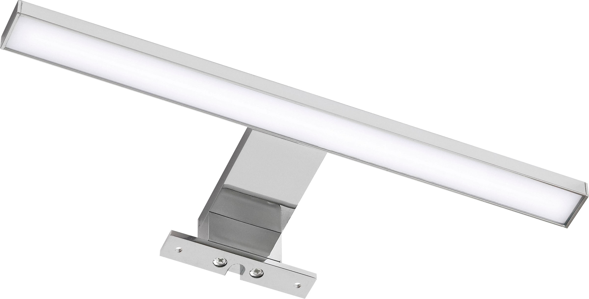 Saphir LED Spiegelleuchte »Quickset LED-Aufsatzleuchte für Spiegel o. Spiegelschrank, Chrom Glanz«, Badlampe 30 cm breit, Lichtfarbe kaltweiß, Kunststoff, 480 LM, 6500K