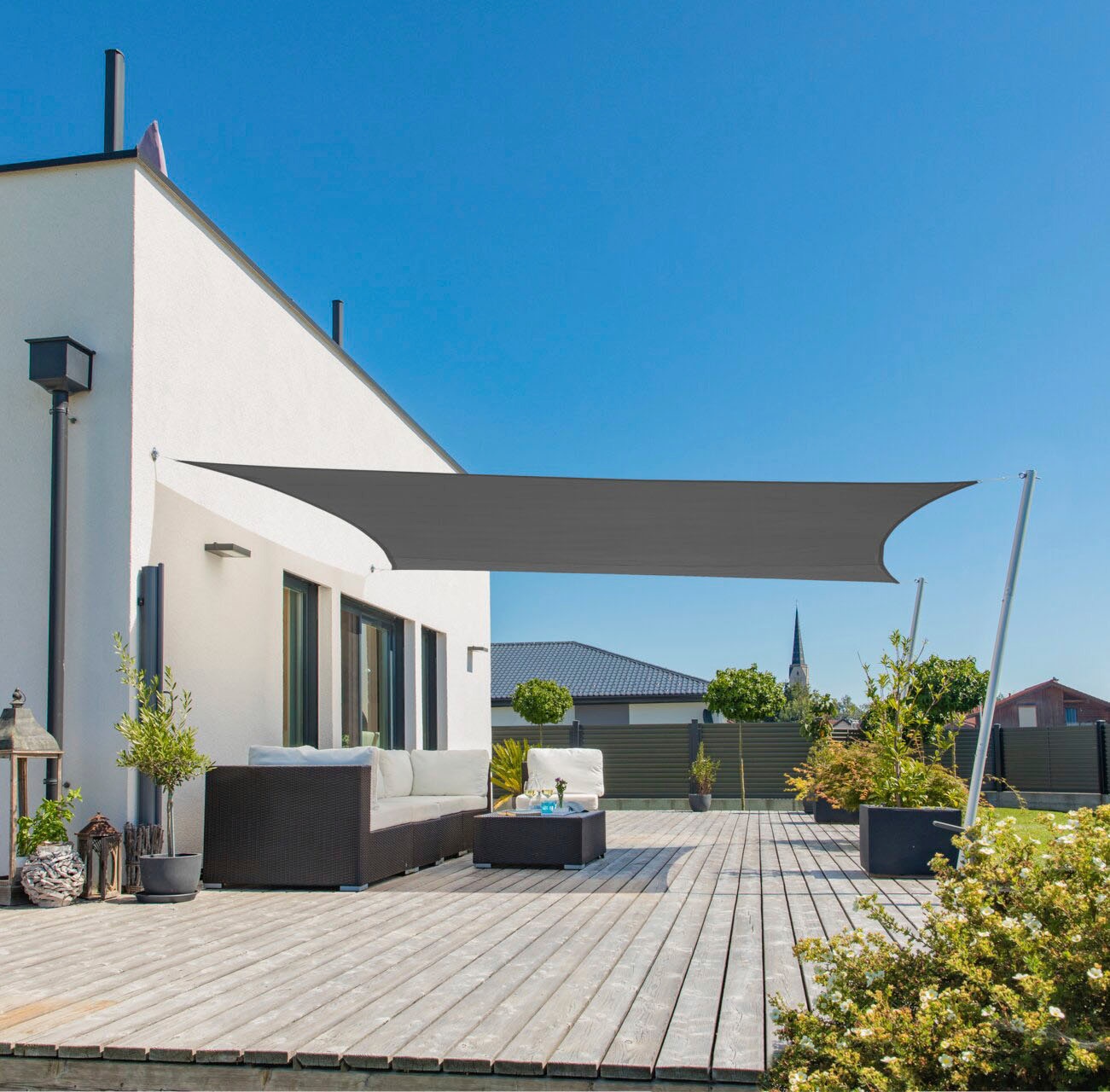 Windhager Sonnensegel »Cannes Rechteck«, 2x3m, anthrazit