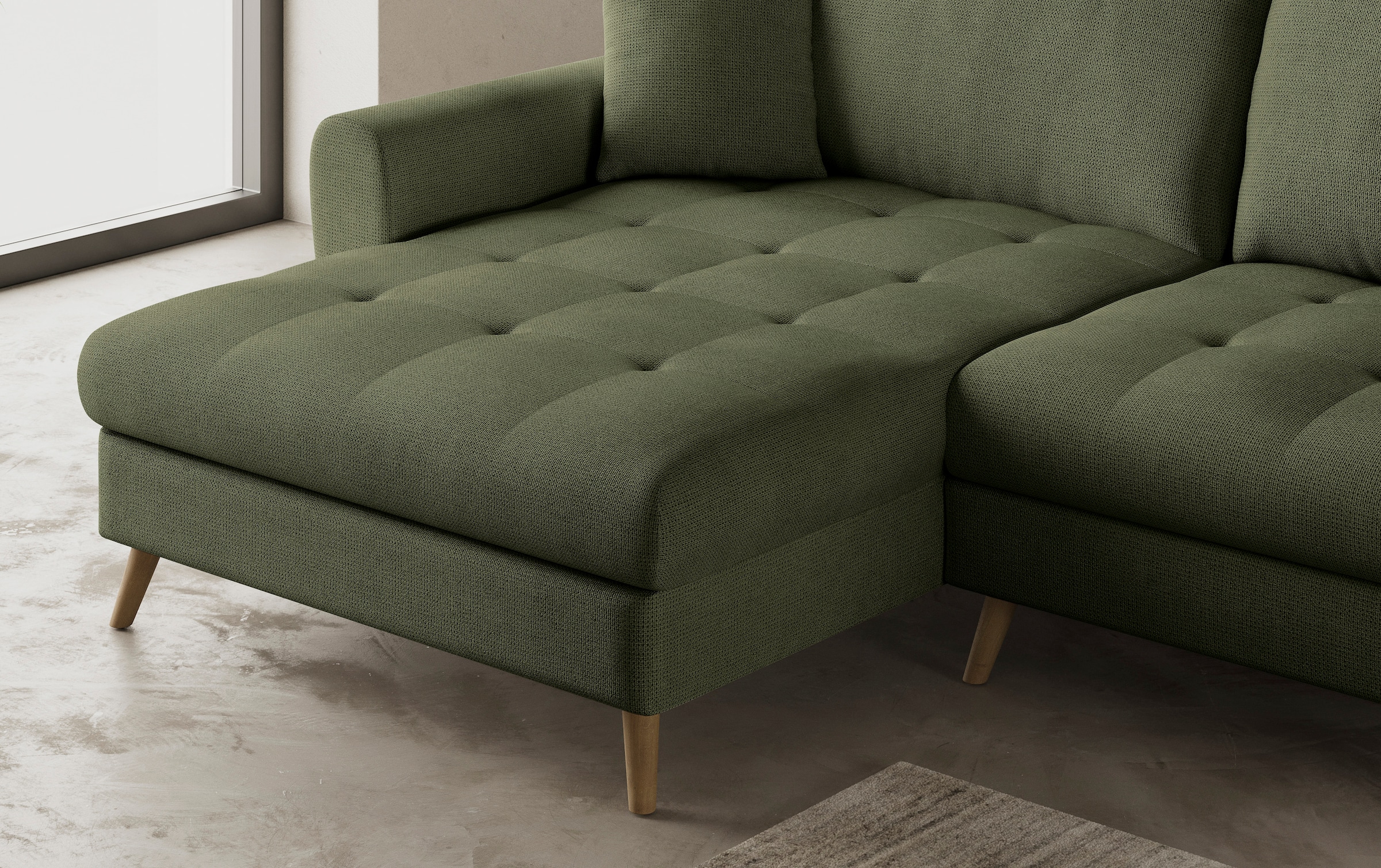 Mr. Couch Ecksofa »Blackburn II L-Form«, Wahlweise mit Kaltschaumpolsterung bis 140 kg belastbar