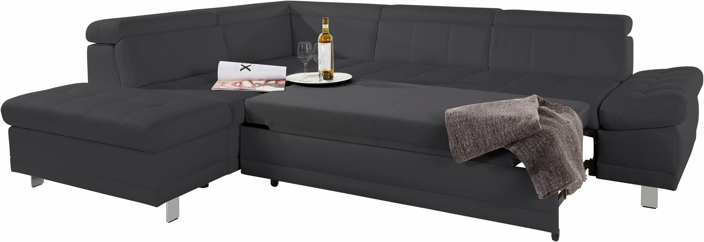sit&more Ecksofa "Limit L-Form", wahlweise mit Bettfunktion und Bettkasten günstig online kaufen