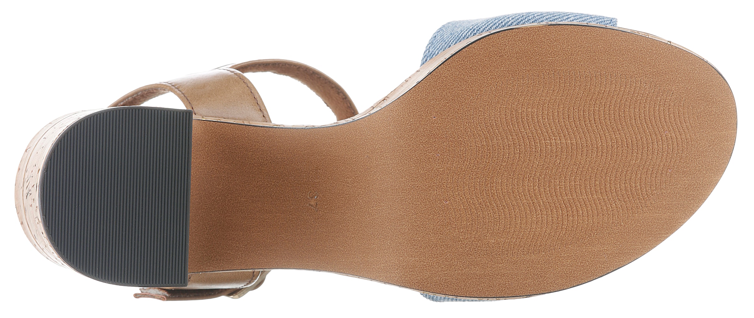 MARCO TOZZI Sandalette, Blockabsatz, Plateau, Riemchensandale mit verstellbarer Schnalle