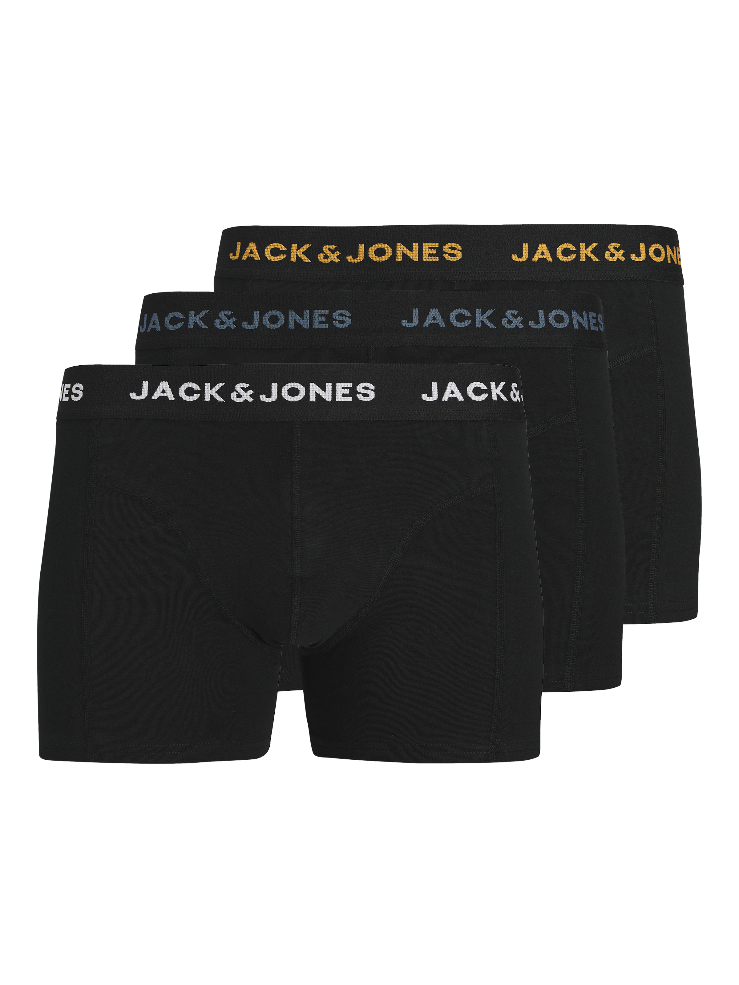 Jack & Jones Trunk "JACCONOR SOLID TRUNKS 3 PACK NOOS" Packung, 3 Stk. Baumwollmischung, elastischer Bund
