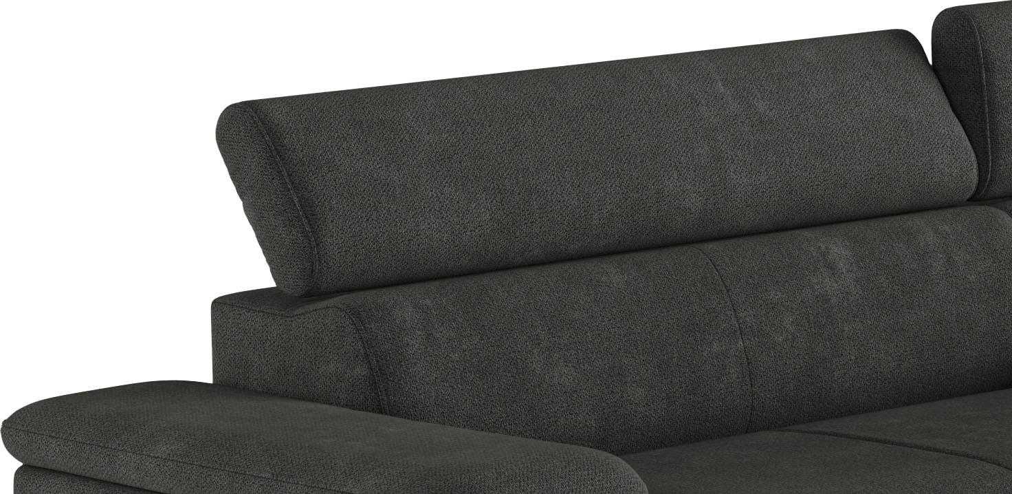 COTTA Ecksofa »Emma L-Form«, mit Kopfteilverstellung, wahlweise mit Bettfunktion & Bettkasten
