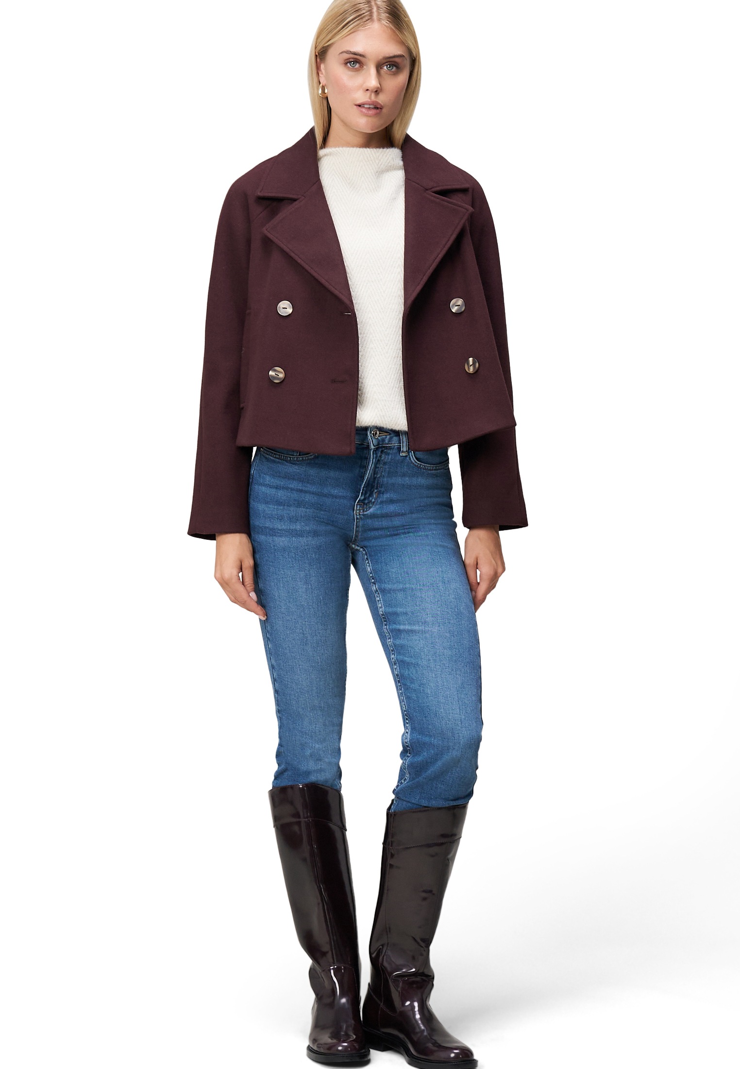 Zero Sweatshirt »zero Damen Sweatshirt mit Fischgrätmuster«, weiteres Detail