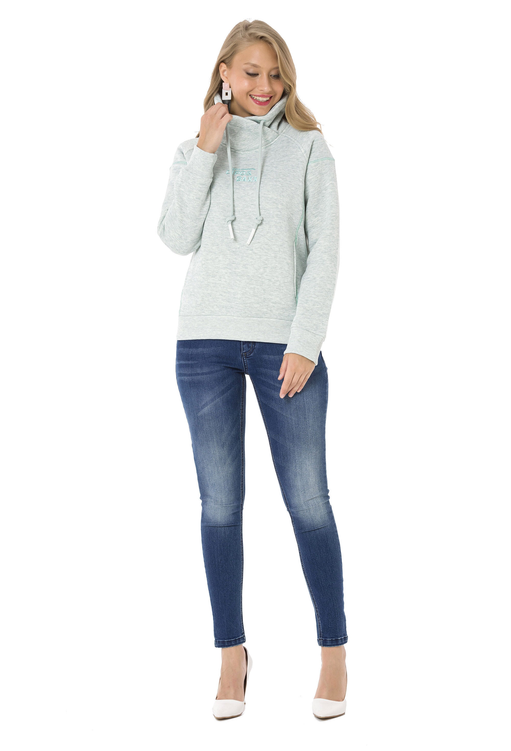 Cipo & Baxx Sweatshirt »WL336«, Hoher Baumwollanteil
