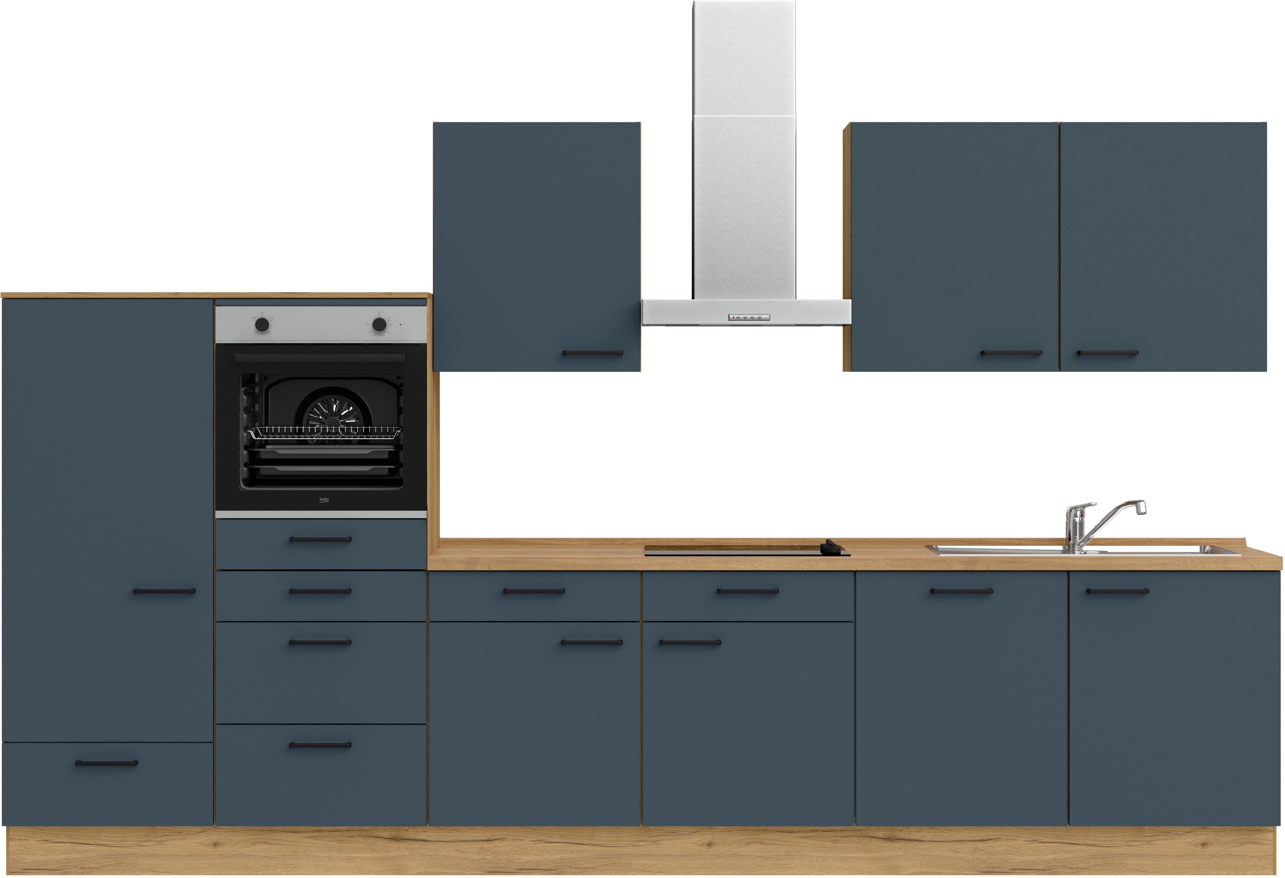 nobilia Küchenzeile ""Easytouch I", NEU: individuell anpassbar mit gratis Profi-Beratung" vormontiert, Breite 360 cm, Ausrichtung wählbar, wahlw. mit E-Geräten