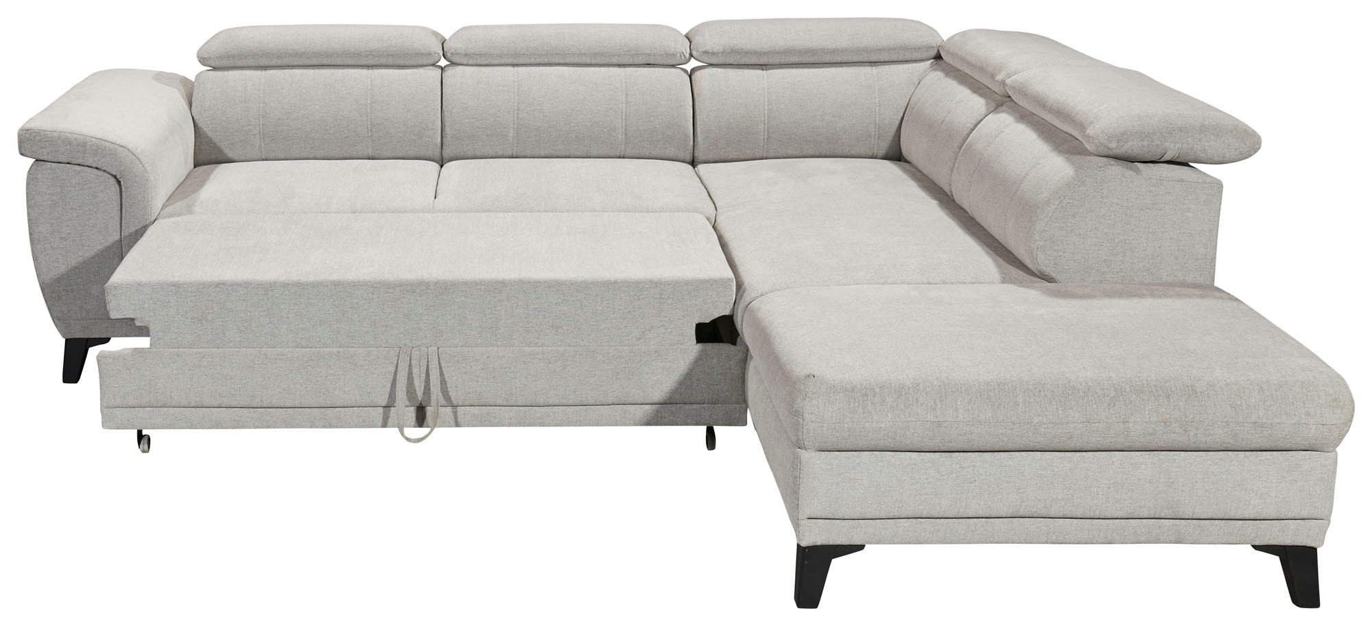 ED EXCITING DESIGN Ecksofa »Albany L-Form«, (2 St.), frei stellbar, Bettfunktion und Bettkasten, inkl. Kopfteilverstellung