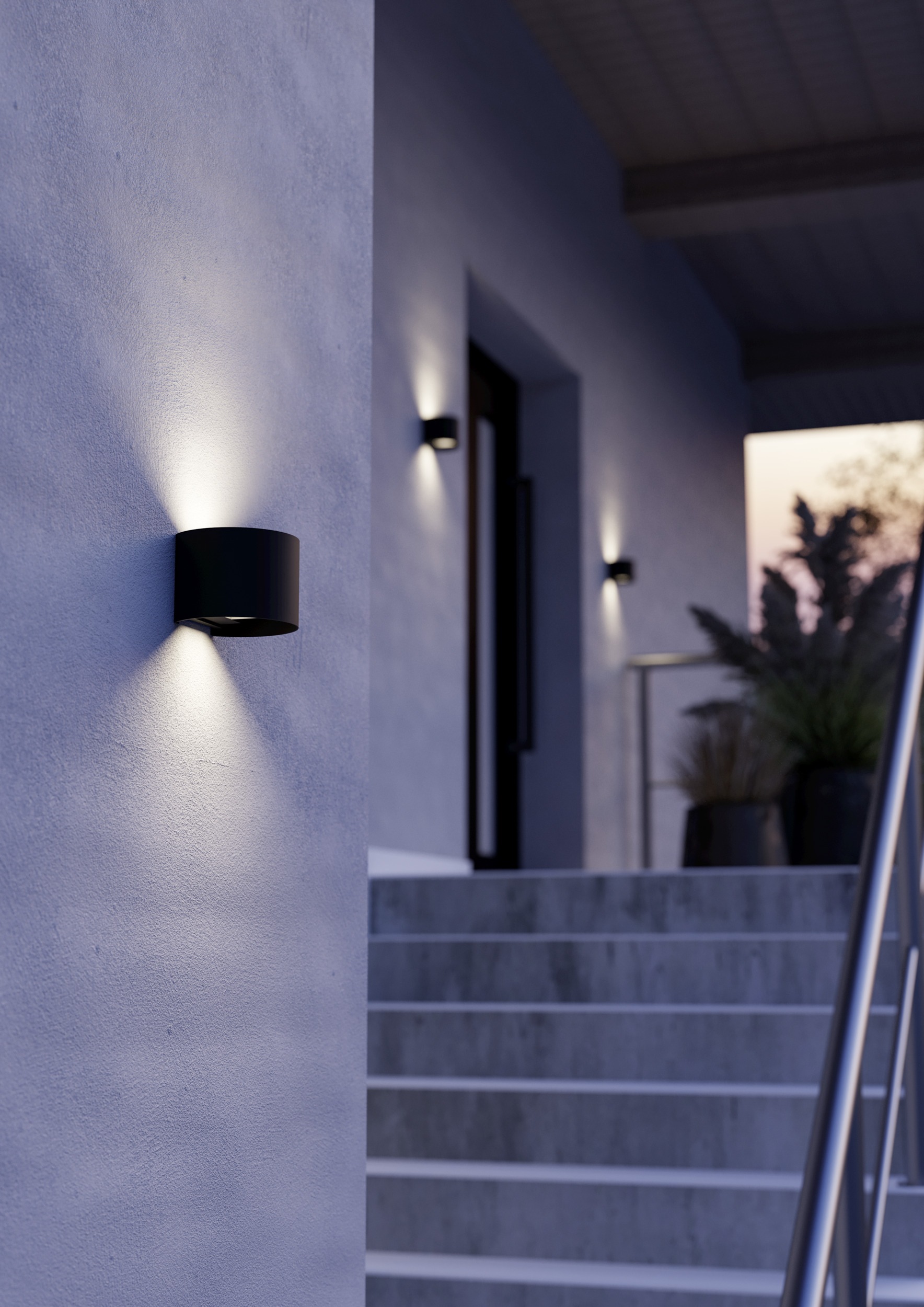 EGLO Wandleuchte »CALPINO 3 Wandlampe - Alu - LED - 2X2,8W - IP54« LED-Modul 1 Stk. Warmweiß Außenbeleuchtung, Außenwandleuchte, Terrasse, L13,5 x H10 x AL11,5 cm