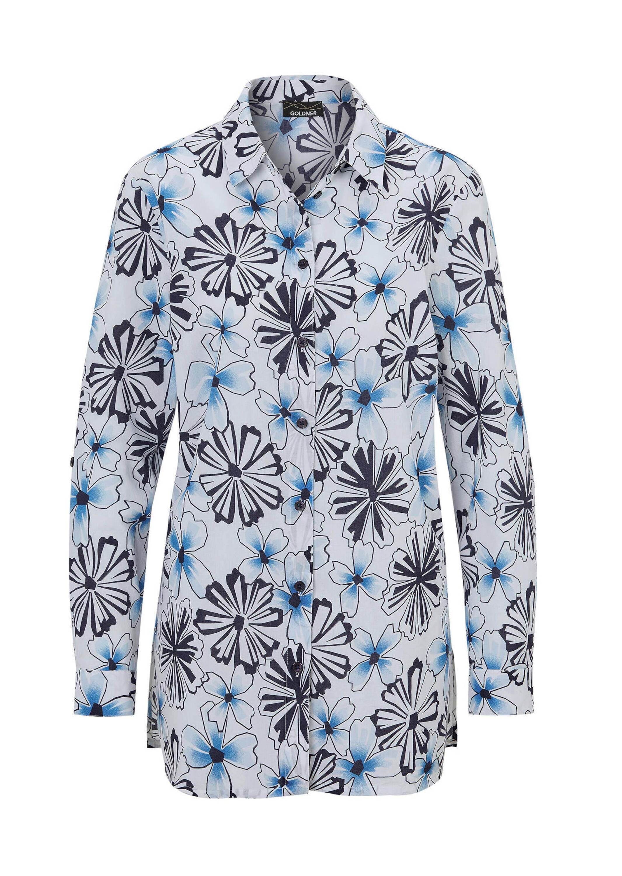 GOLDNER Hemdbluse "Druckbluse mit Hemdkragen" günstig online kaufen