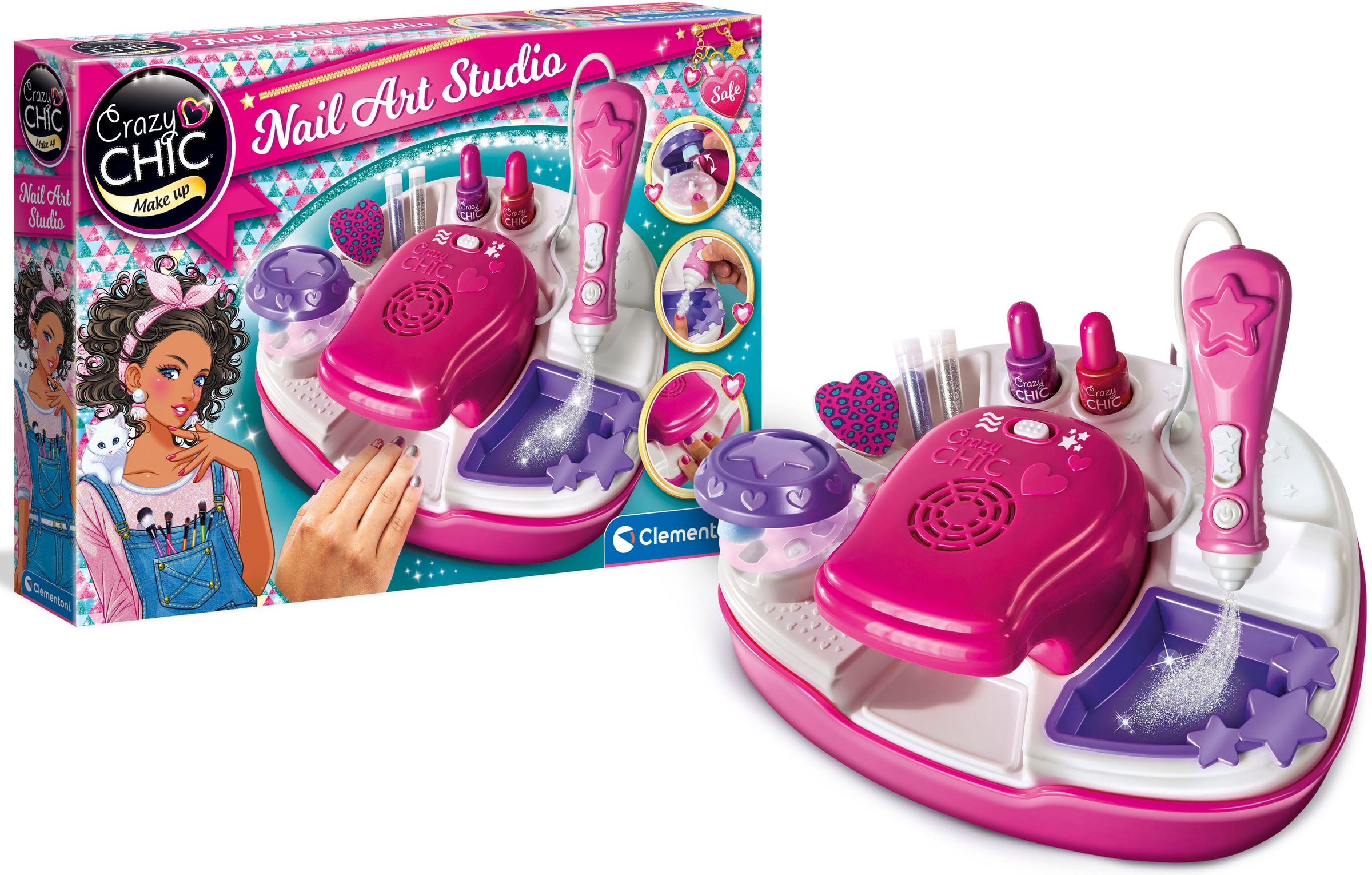 Clementoni® Kreativset »Crazy Chic, Superstar Nageldesign«, (Set), Mit kostenloser... kaufen