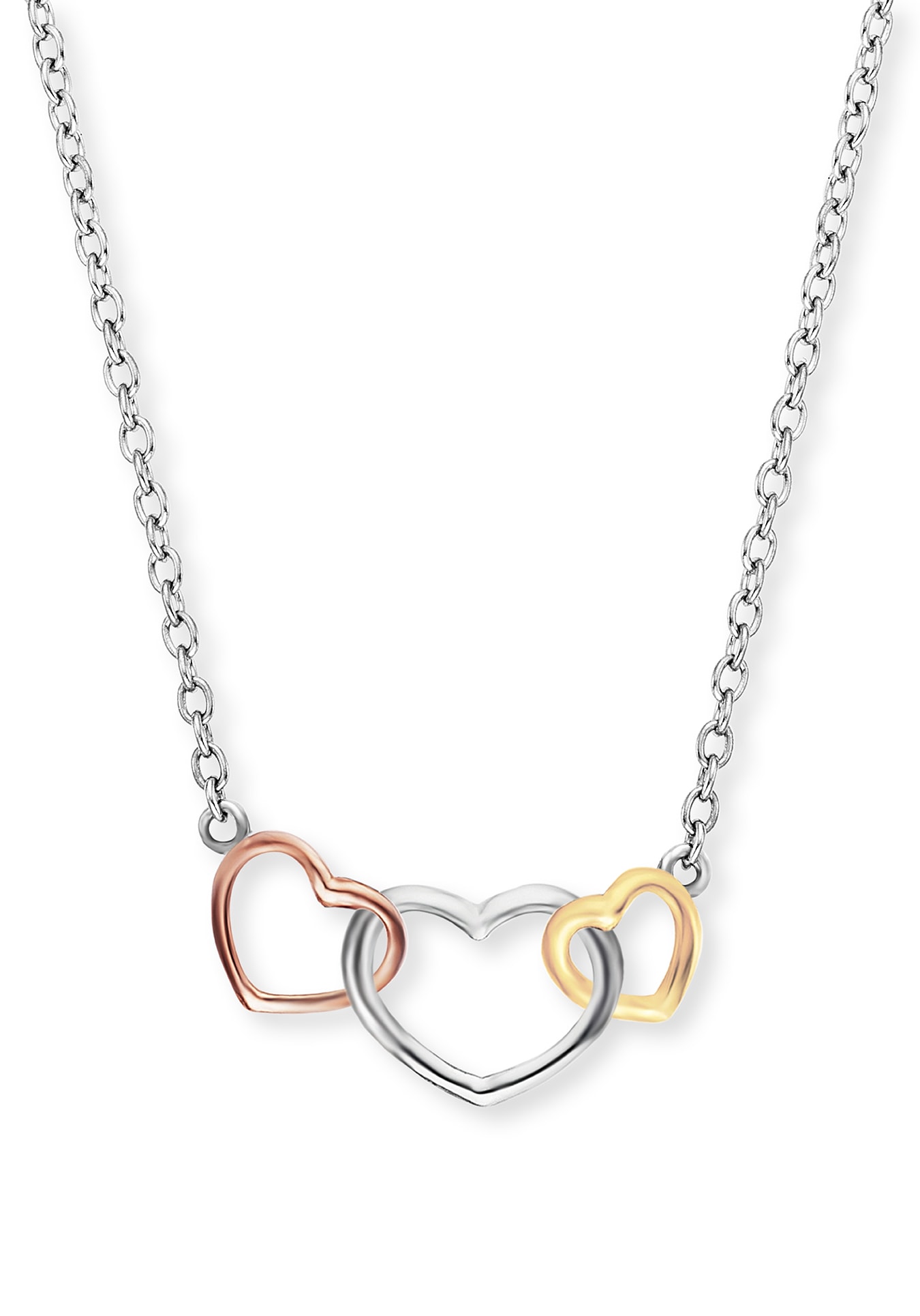 Engelsrufer Kette mit Anhänger »3 HERZEN SILBER TRICOLOR, ERN-WITHLOVE-03«