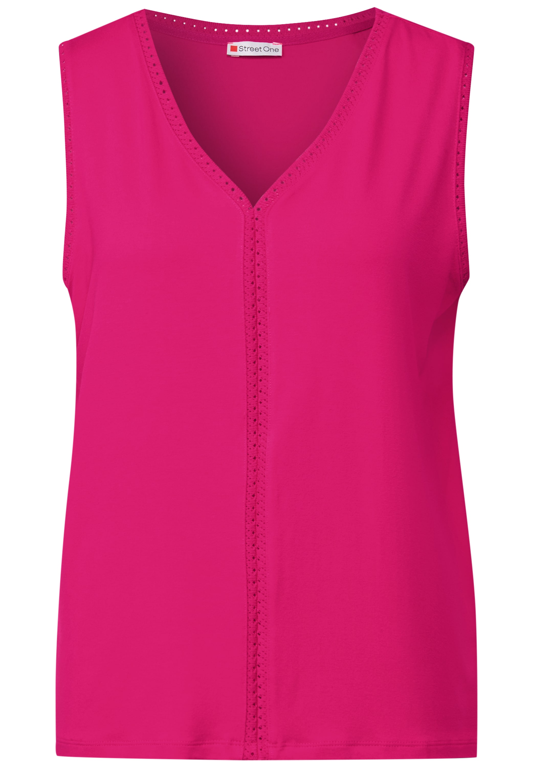 STREET ONE Shirttop, mit Häkel Details