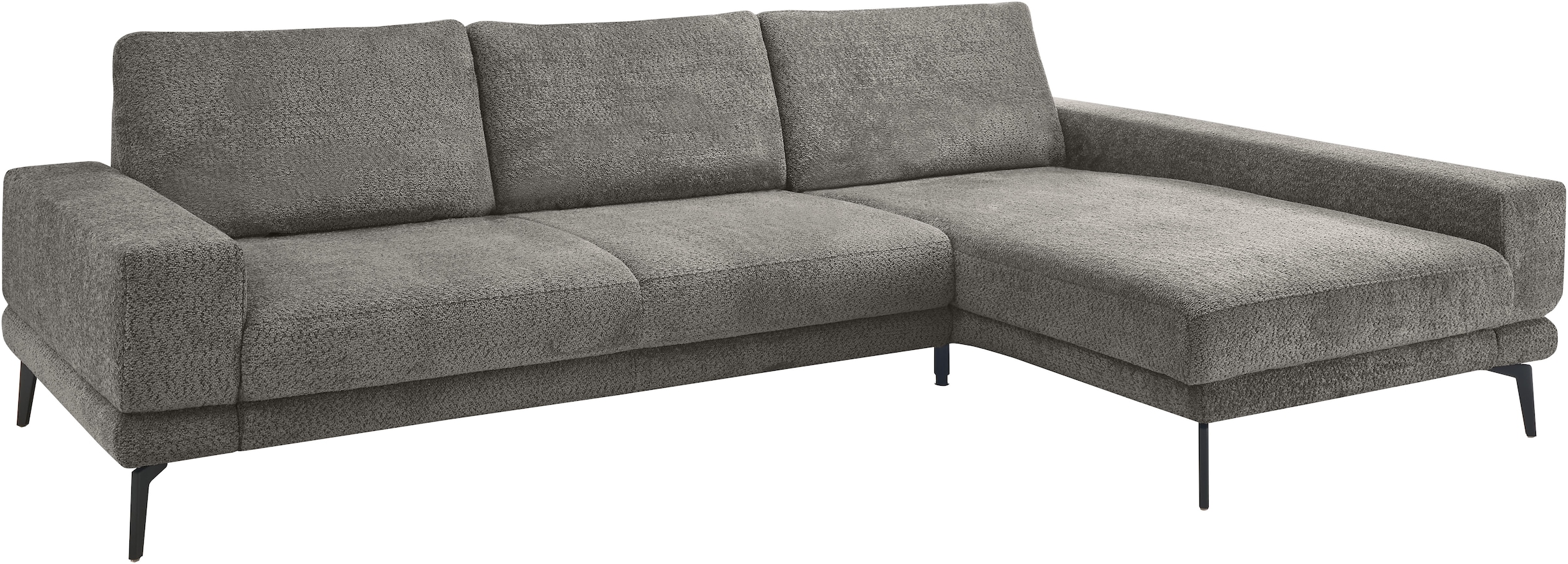 set one by Musterring Ecksofa "SO 3600 optimaler Sitzkomfort in Federkern o. Kaltschaum, 2 Sitzhöhen" Sitzhöhe 44 cm, Federkern, B 293 x T 180 cm, Kama anthrazit