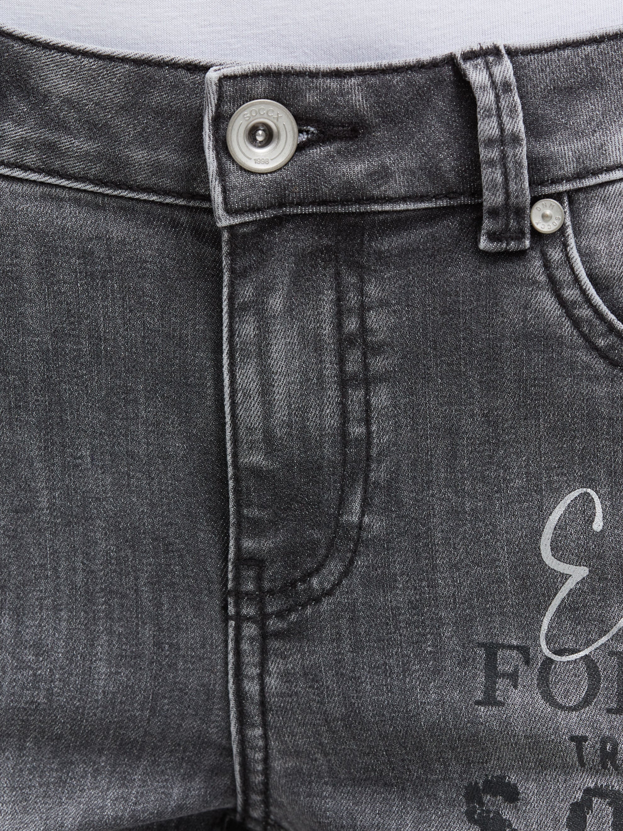 SOCCX Slim-fit-Jeans mit Turn-Up Saum