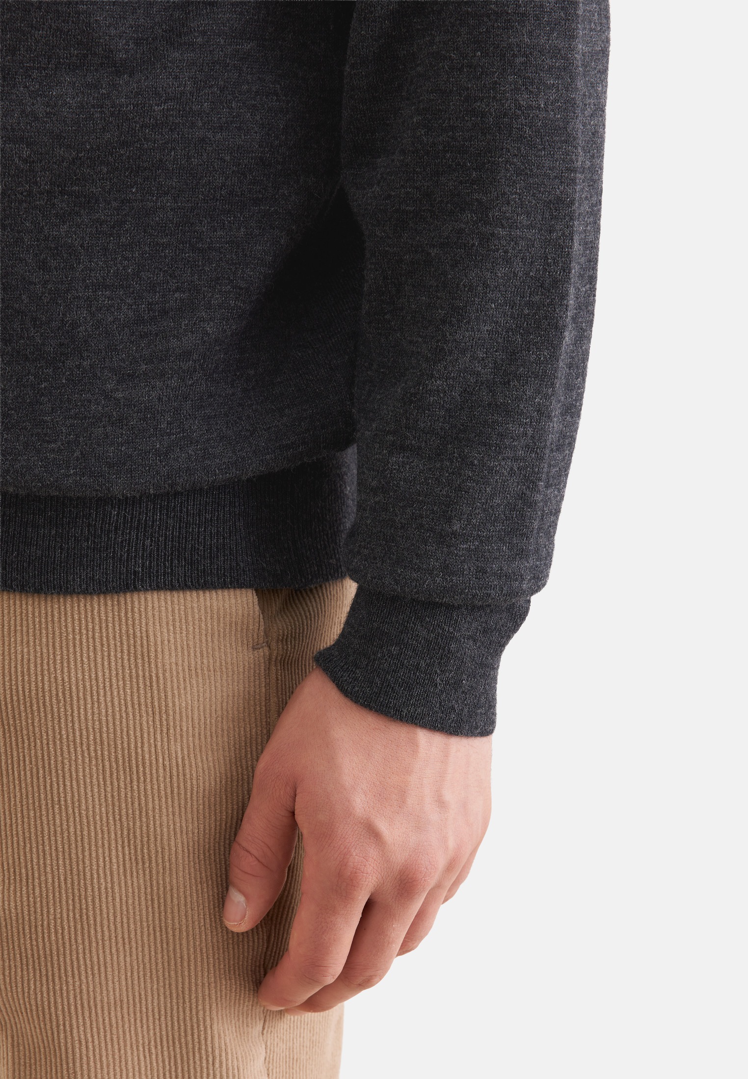 seidensticker Stehkragenpullover »Schwarze Rose« Quarter Zip Uni
