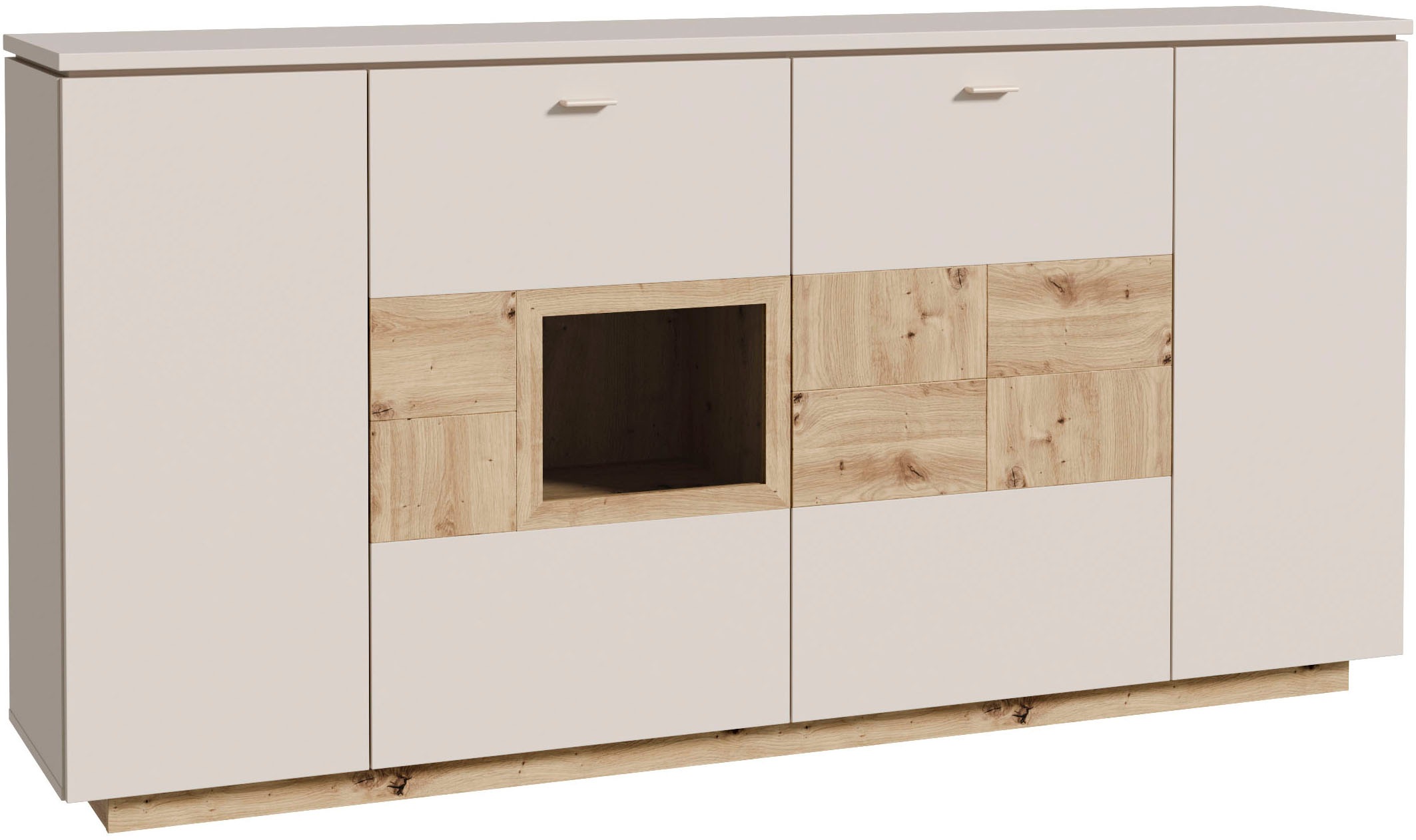 FORTE Highboard "Louoto", Sideboard, Metallgriffe, Stauraum, Soft Close, Hö günstig online kaufen