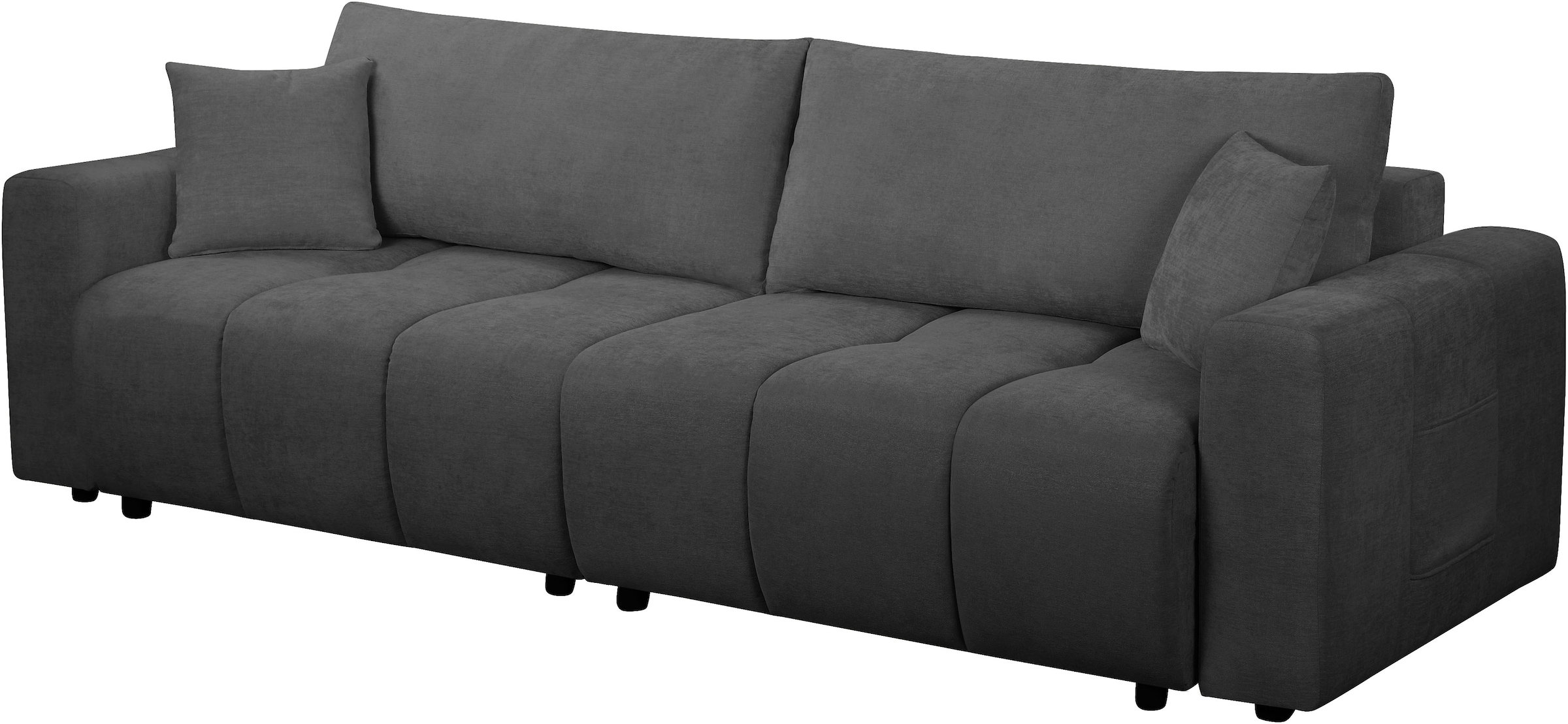 OTTO home Sofa »YLVAA  3-Sitzer, 239 cm - OTTO. Verlässliche Qualität.« Schlaffunktion (132/198), Bettkasten, Feinstruktur-Bezug