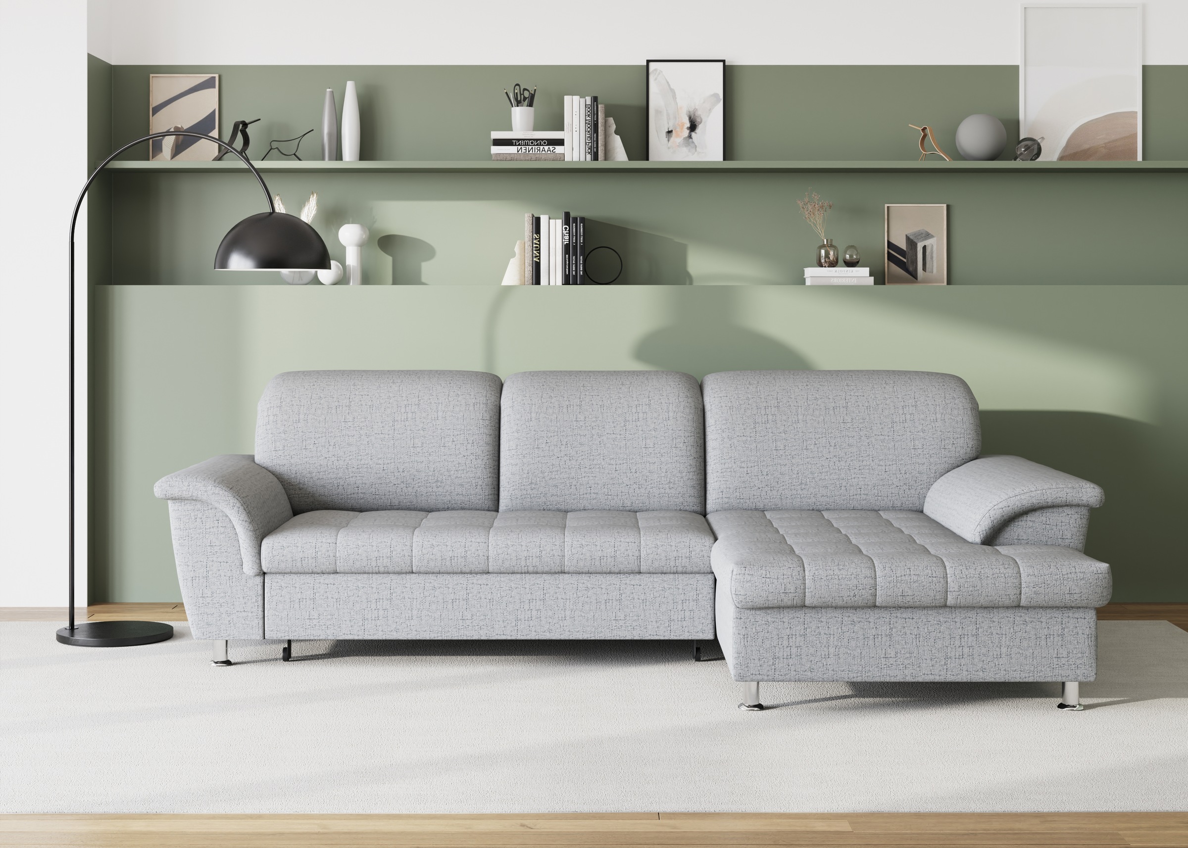 DOMO COLLECTION Franzi Corner Sofa Silver 4