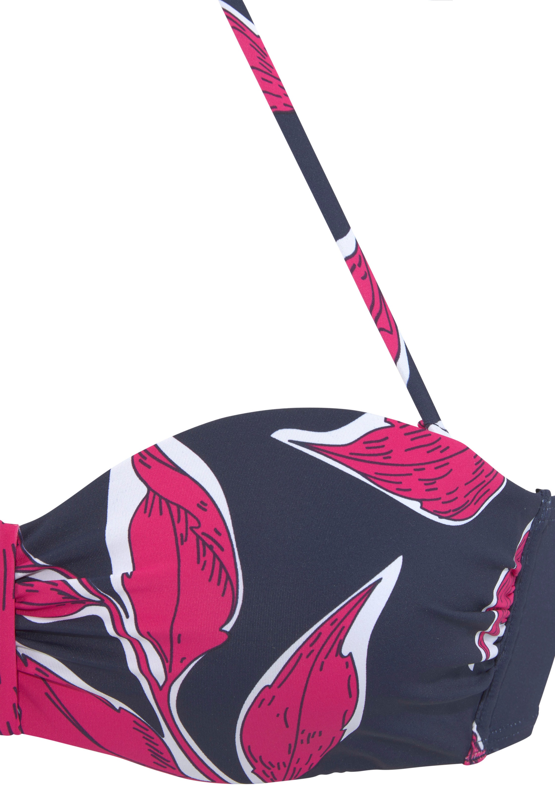 Thumbnail - LASCANA Bügel-Bandeau-Bikini-Top "Cataleya", 1 Stk. im Blätter-Design