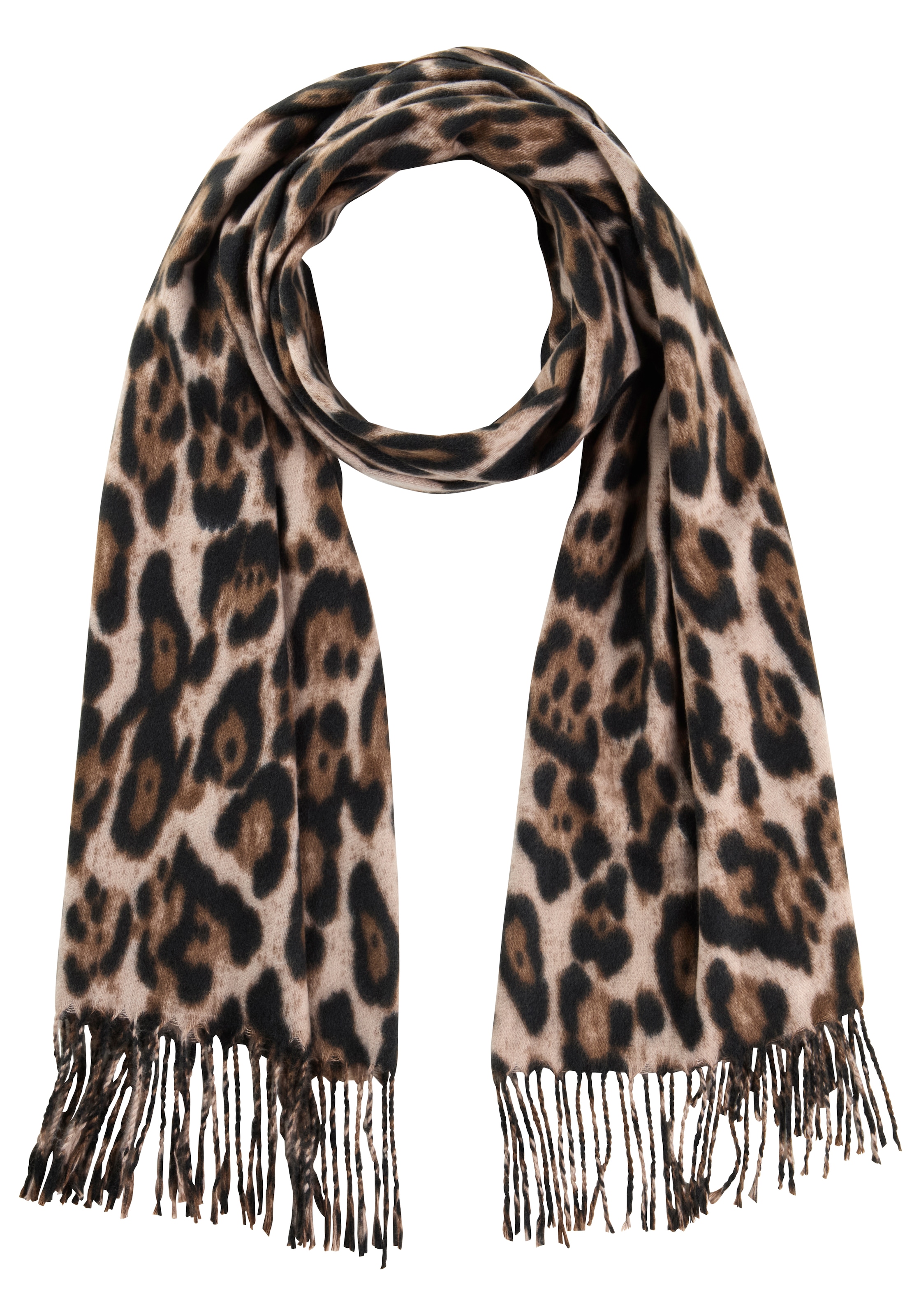 Laura Scott Modeschal, im trendigen Leopard-Design mit Fransen - NEW günstig online kaufen